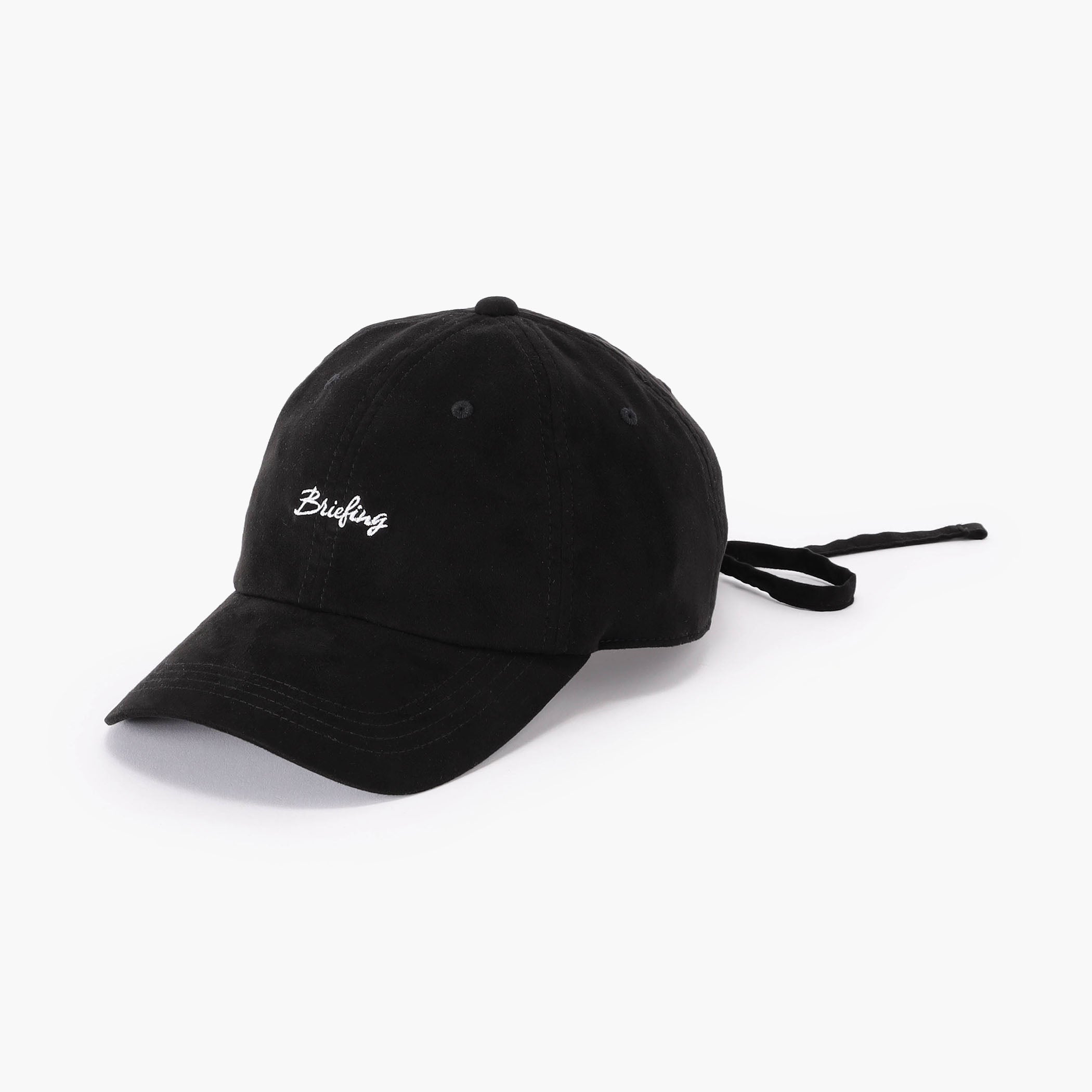WOMEN’S SUEDE SMALL LOGO RIBBON CAP