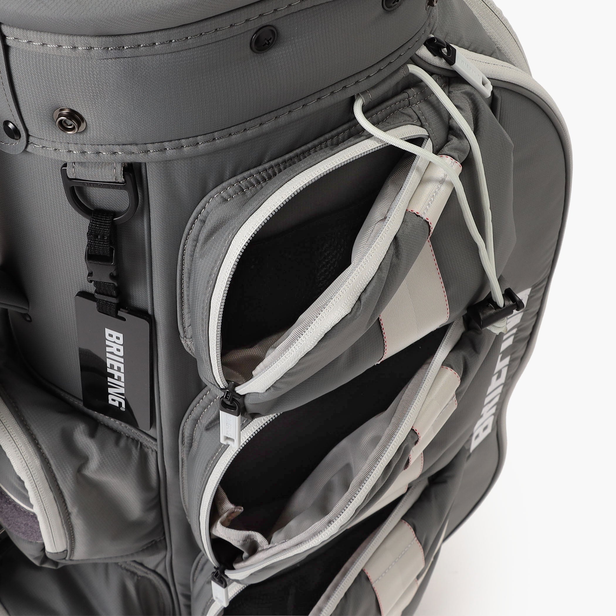 BRIEFING ゴルフ キャディバッグ グレー　CR-6 CR 6 Caster Golf Caddie Bag with Wheels CS Series - BRIEFING