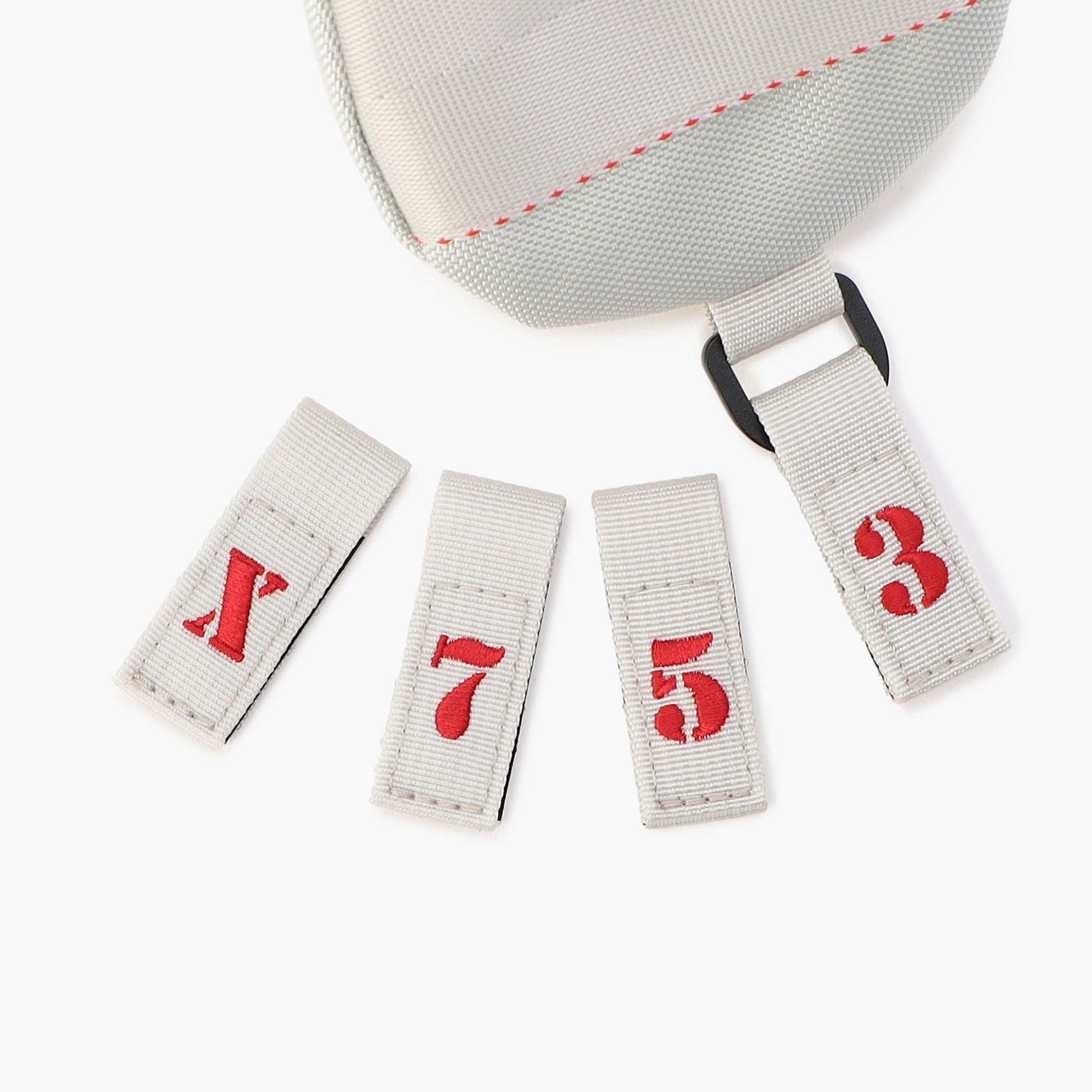 番手表示の文字パーツは「3」「5」「7」「X」が付属いたします。