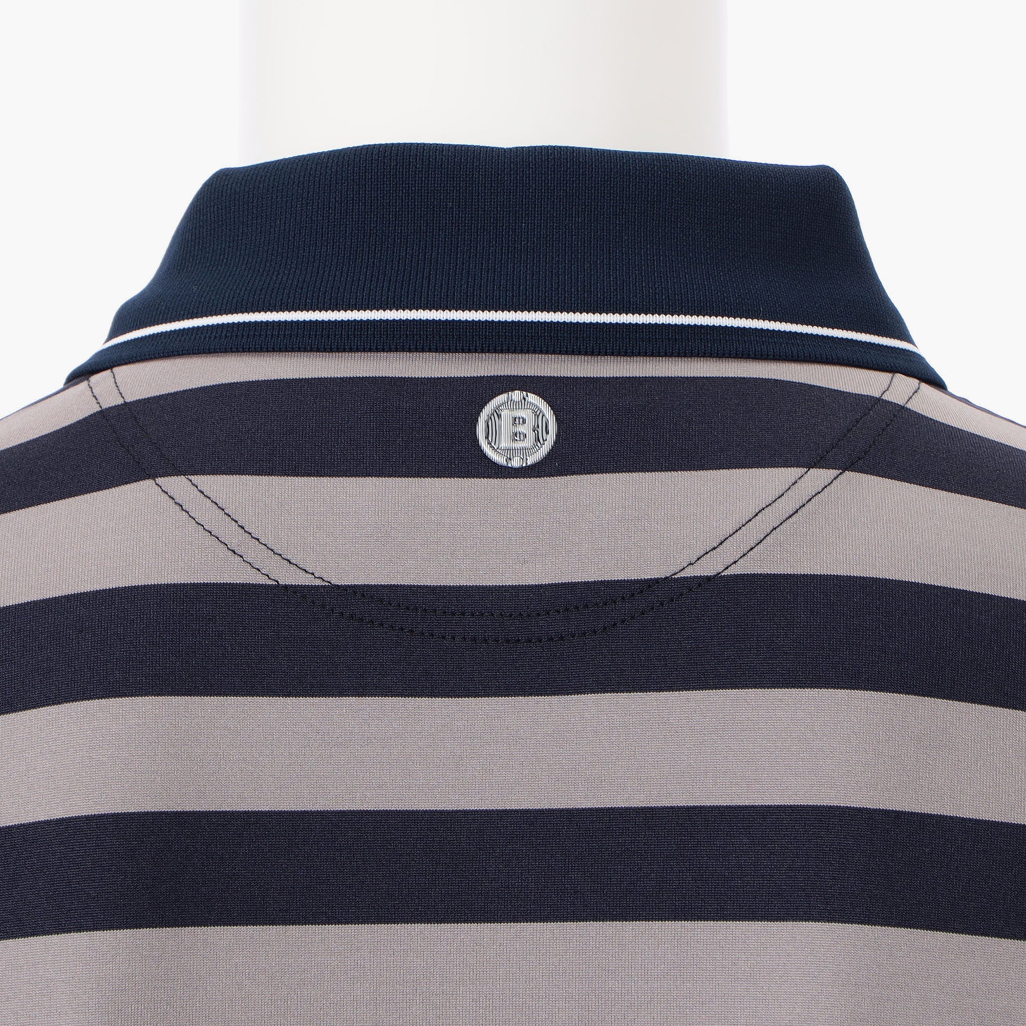 Men's Marine Stripe Polo Quick-Dry Stretch Golf - BRIEFING