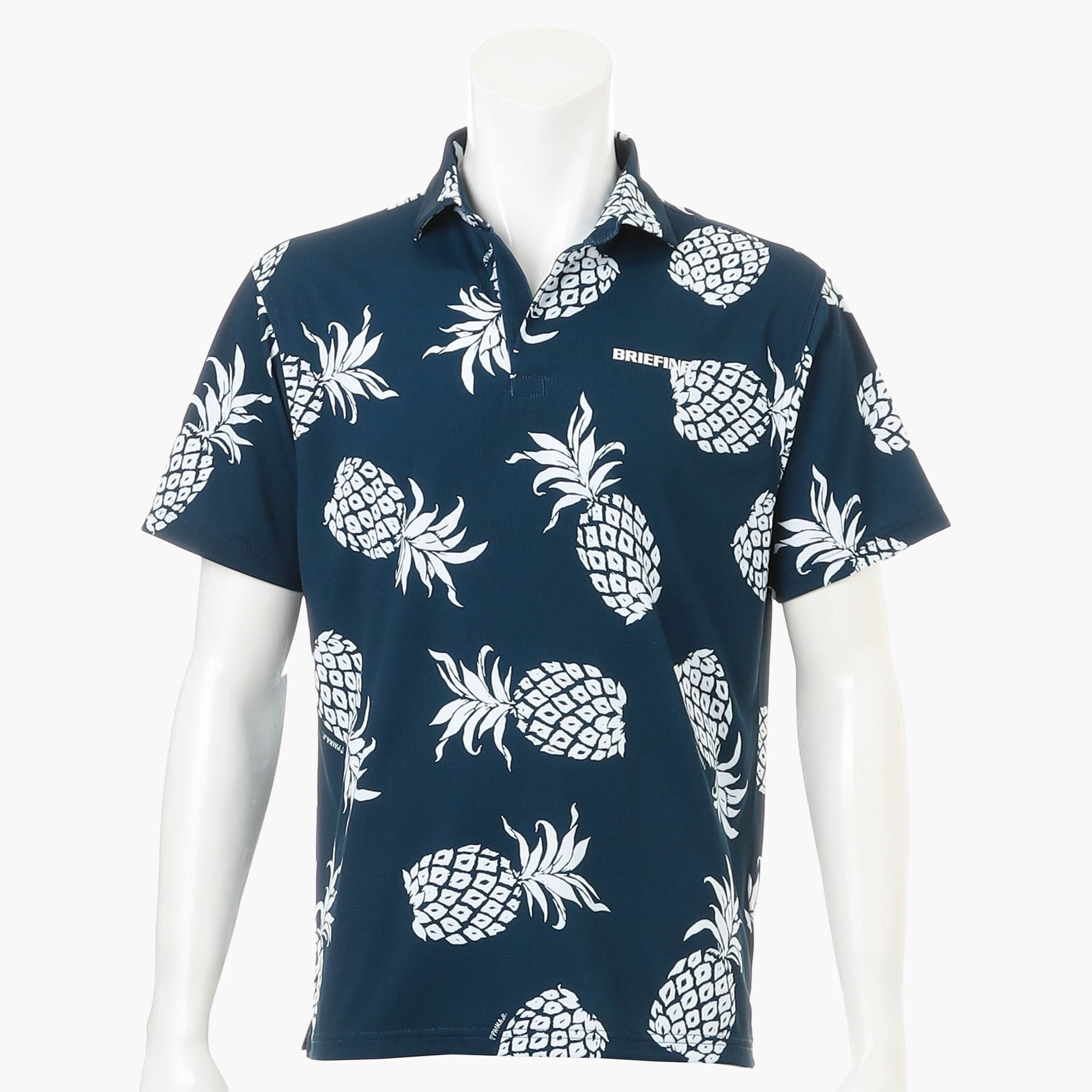 BRIEFING PAIKAJI MS HAPPY PINEAPPLE SKIPPER SHIRT, Apparels, Golf