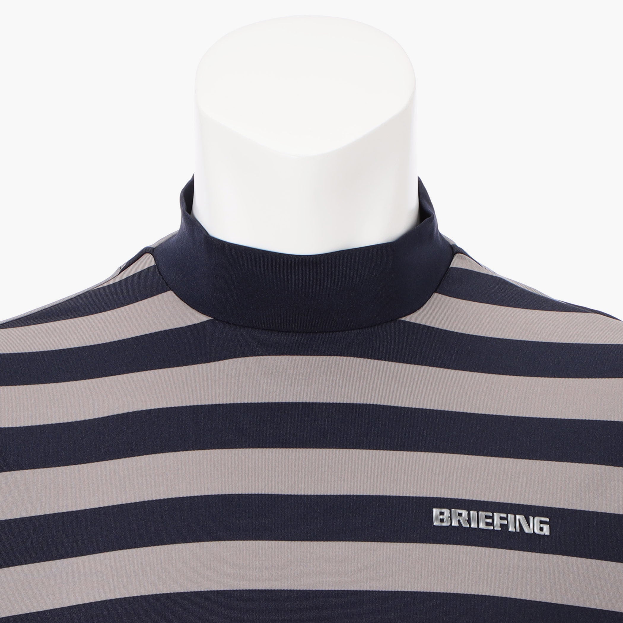 MEN'S MARINE STRIPE HIGHNECK Quick Dry Golf Top - BRIEFING