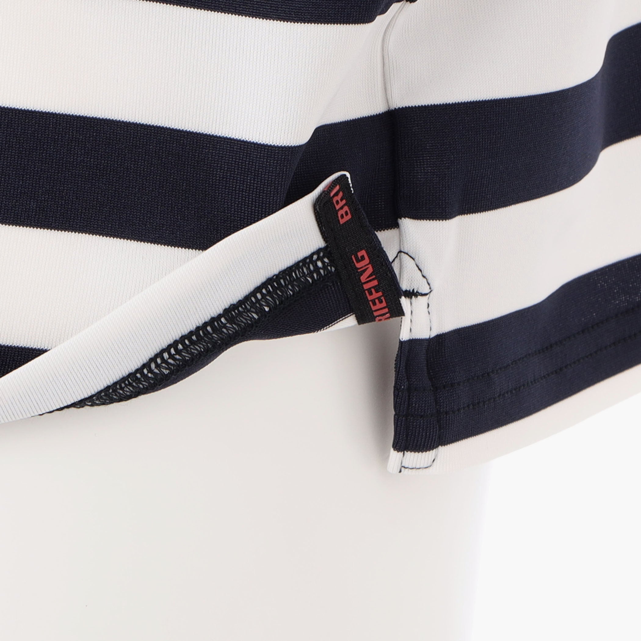 MEN'S MARINE STRIPE HIGHNECK Quick Dry Golf Top - BRIEFING