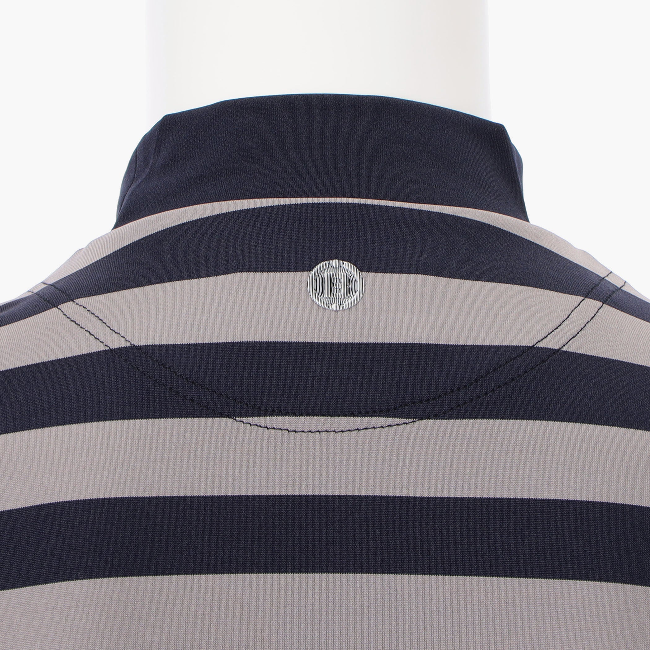 MEN'S MARINE STRIPE HIGHNECK Quick Dry Golf Top - BRIEFING