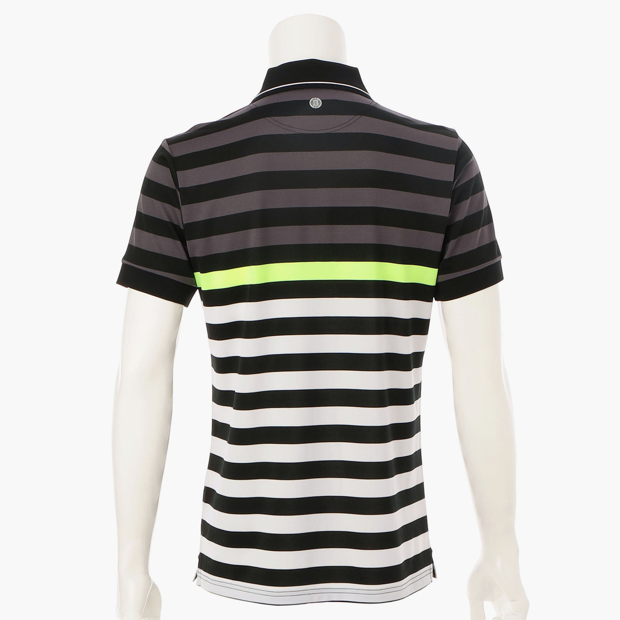 Men's Marine Stripe Polo Quick-Dry Stretch Golf - BRIEFING
