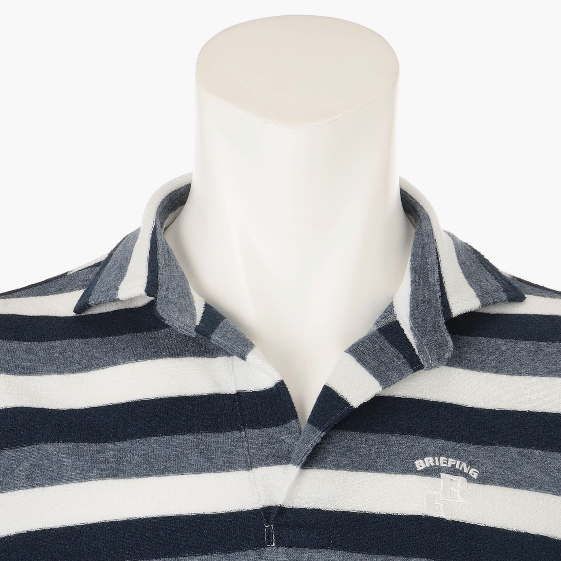 BRIEFING CR MS PILE STRIPE SKIPPER SHIRT RF, Apparels, Golf