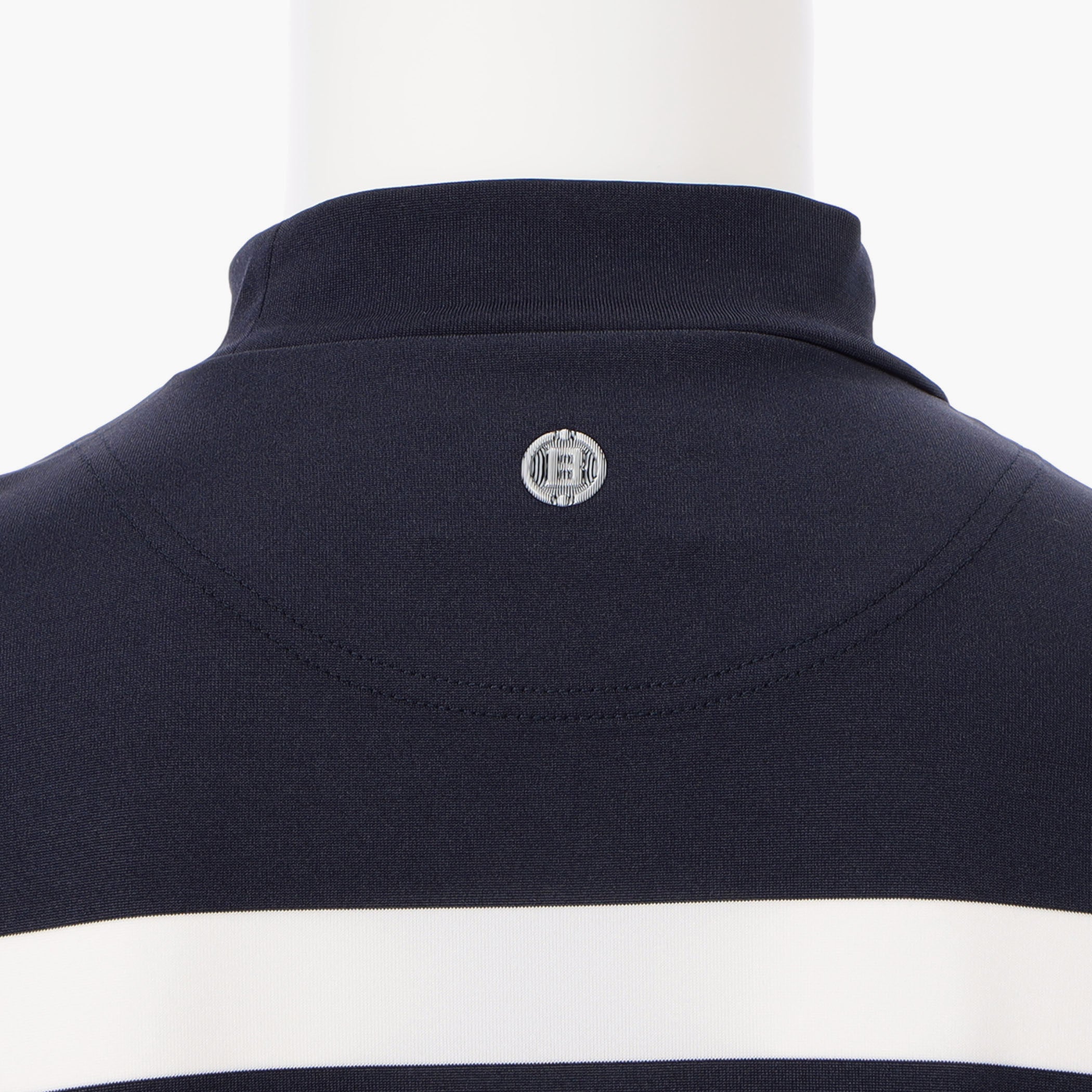 BRIEFING GOLF MEN’S COLLEGE HIGHNECK MEN'S PANEL STRIPE HIGHNECK Stretch Golf Top - BRIEFING Official