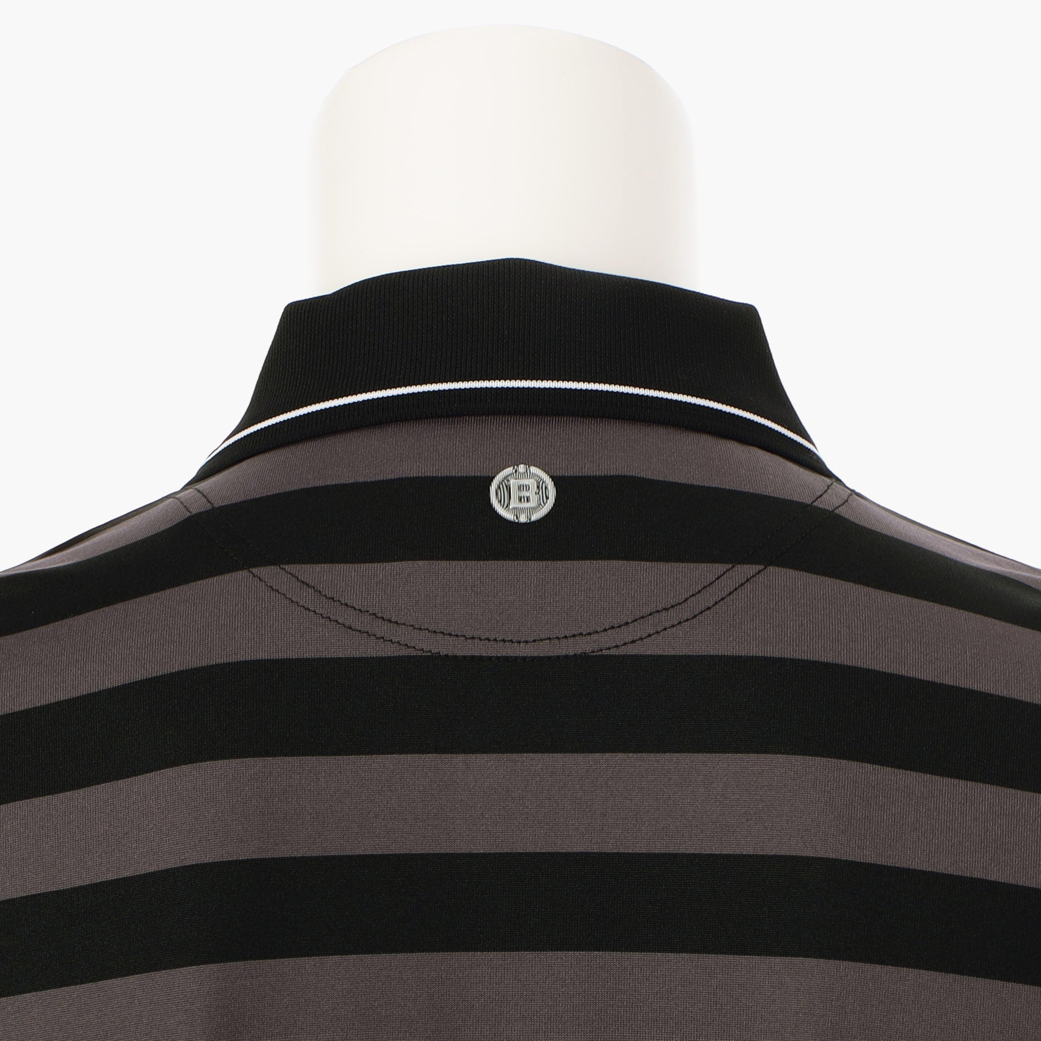 Men's Marine Stripe Polo Quick-Dry Stretch Golf - BRIEFING