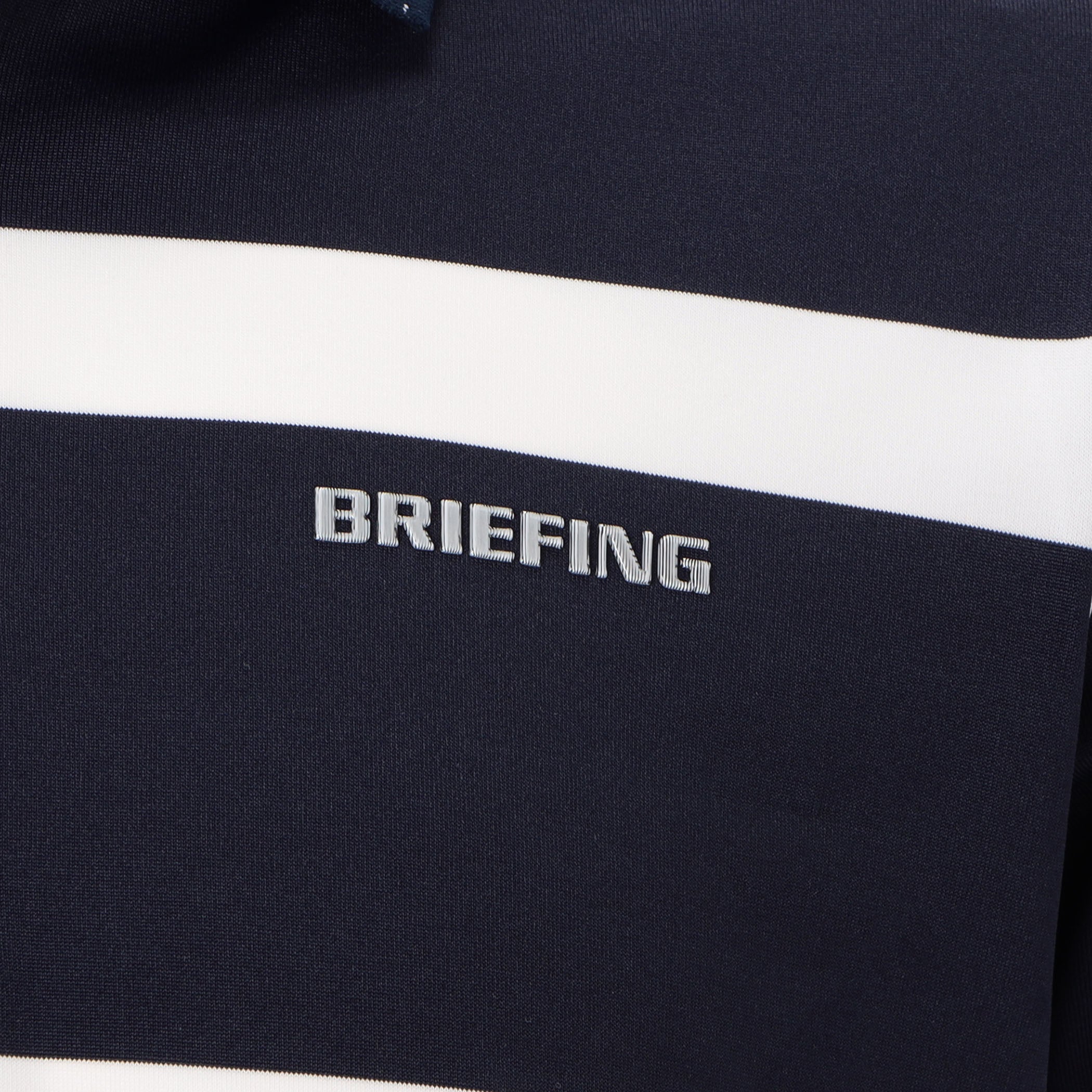 MEN'S PANEL STRIPE POLO Stretch Golf Polo Shirt - BRIEFING
