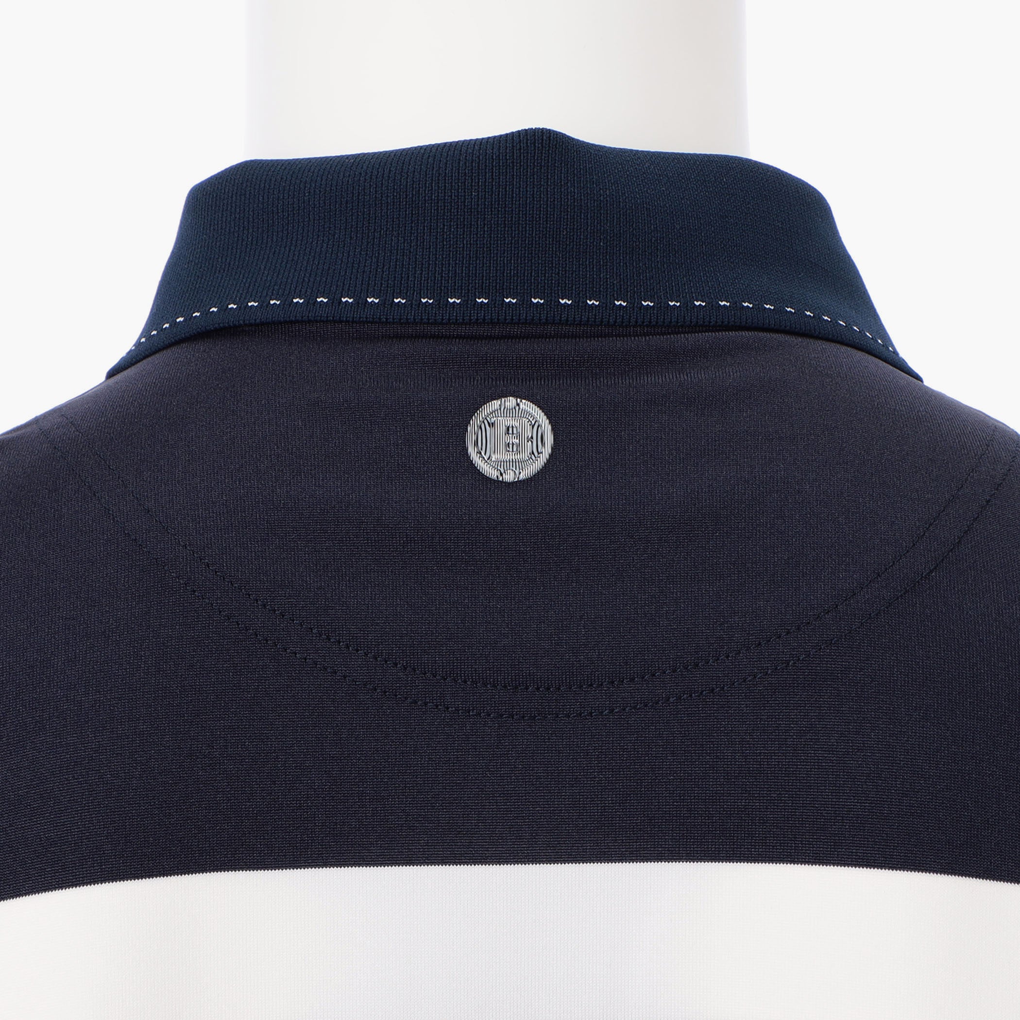 MEN'S PANEL STRIPE POLO Stretch Golf Polo Shirt - BRIEFING