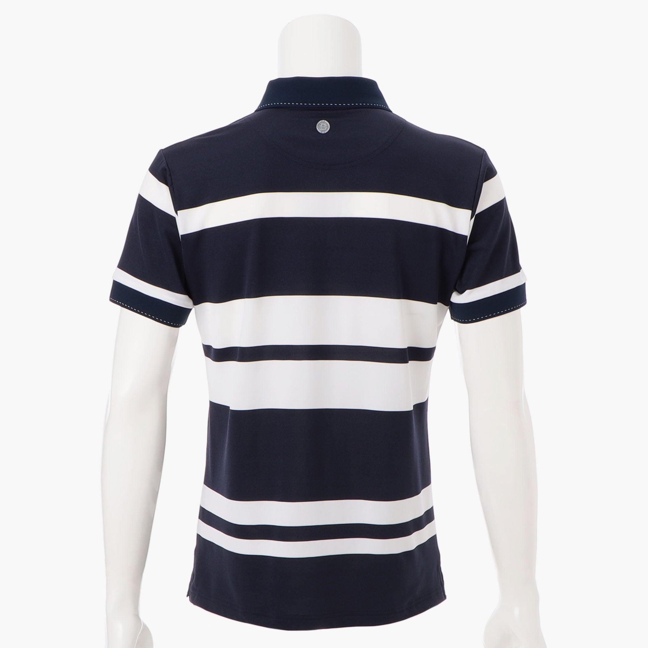 BRIEFING GOLF PANEL STRIPE POLO（BLK／M） MEN'S PANEL STRIPE POLO Stretch Golf Polo Shirt - BRIEFING