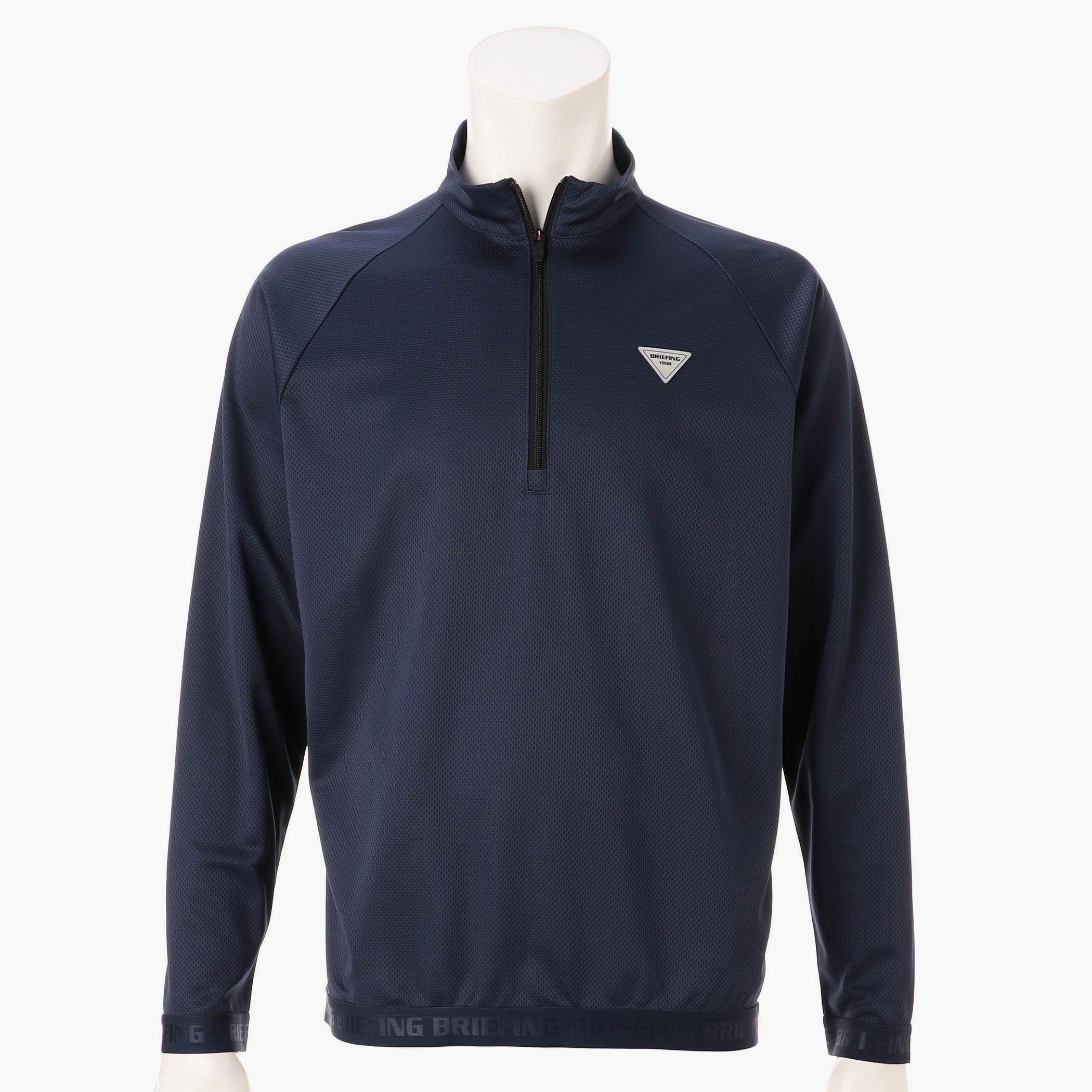 BRIEFING REF MEN'S HEM LOGO LS HALFZIP, Apparels, Golf
