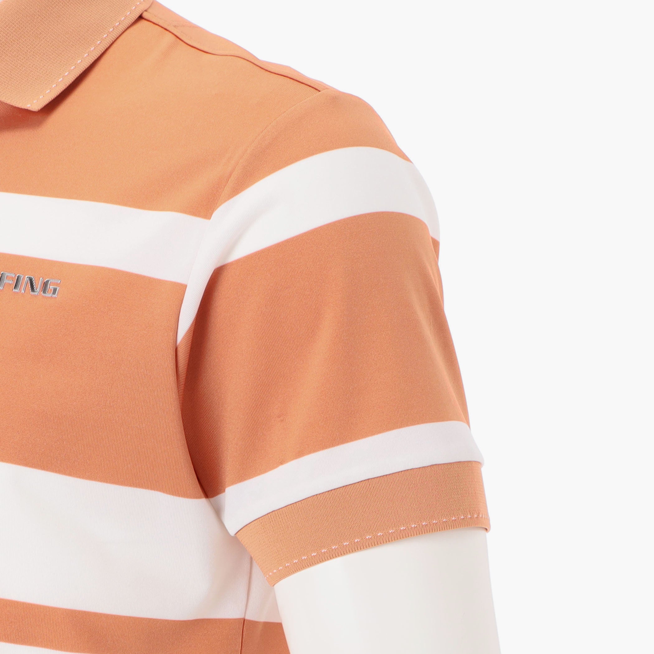 MEN'S PANEL STRIPE POLO Stretch Golf Polo Shirt - BRIEFING