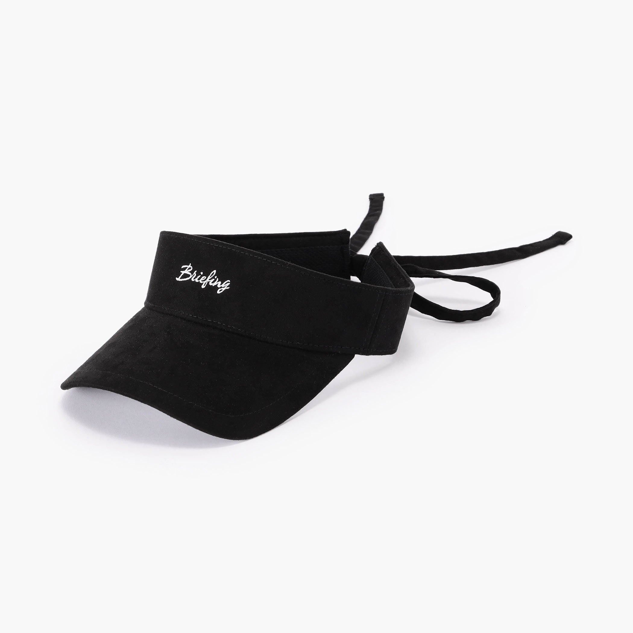 WOMEN’S SUEDE SMALL LOGO RIBBON VISOR
