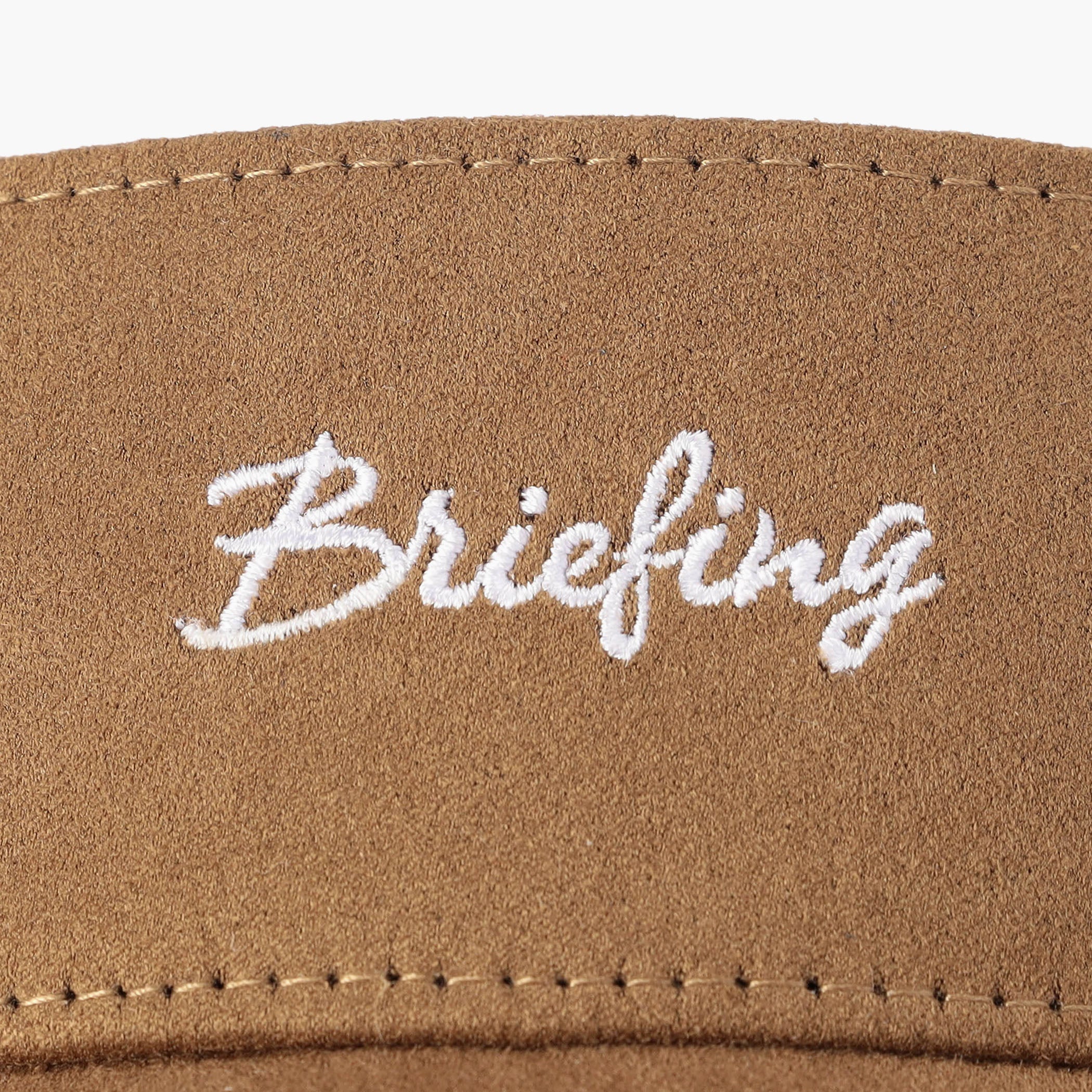 WOMEN’S SUEDE SMALL LOGO RIBBON VISOR