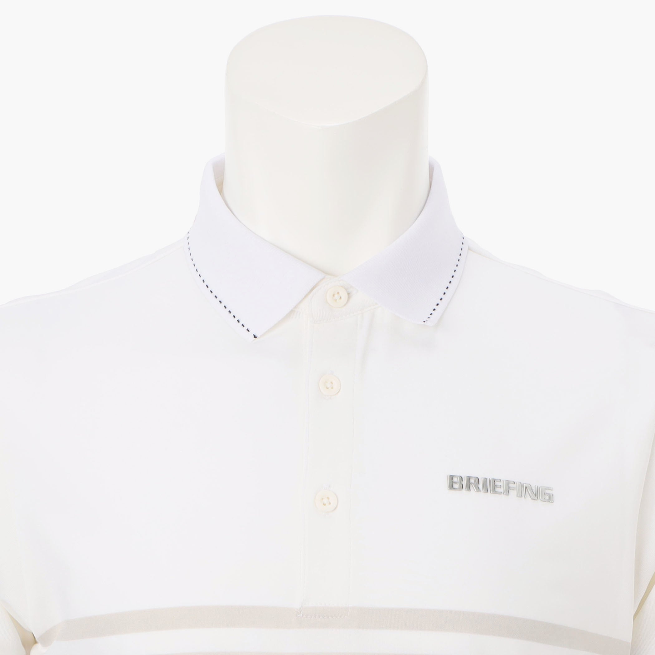 Men's Shadow Stripe Polo Refined Quick-Dry Golf - BRIEFING