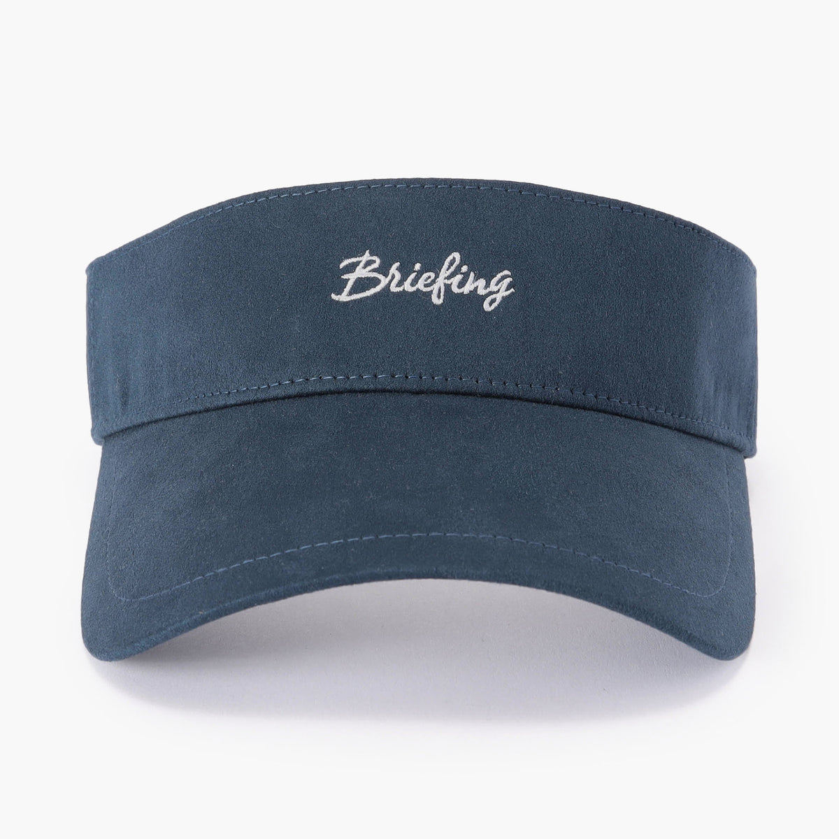 BRIEFING WOMEN’S SUEDE SMALL LOGO RIBBON VISOR, Accessories, Golf