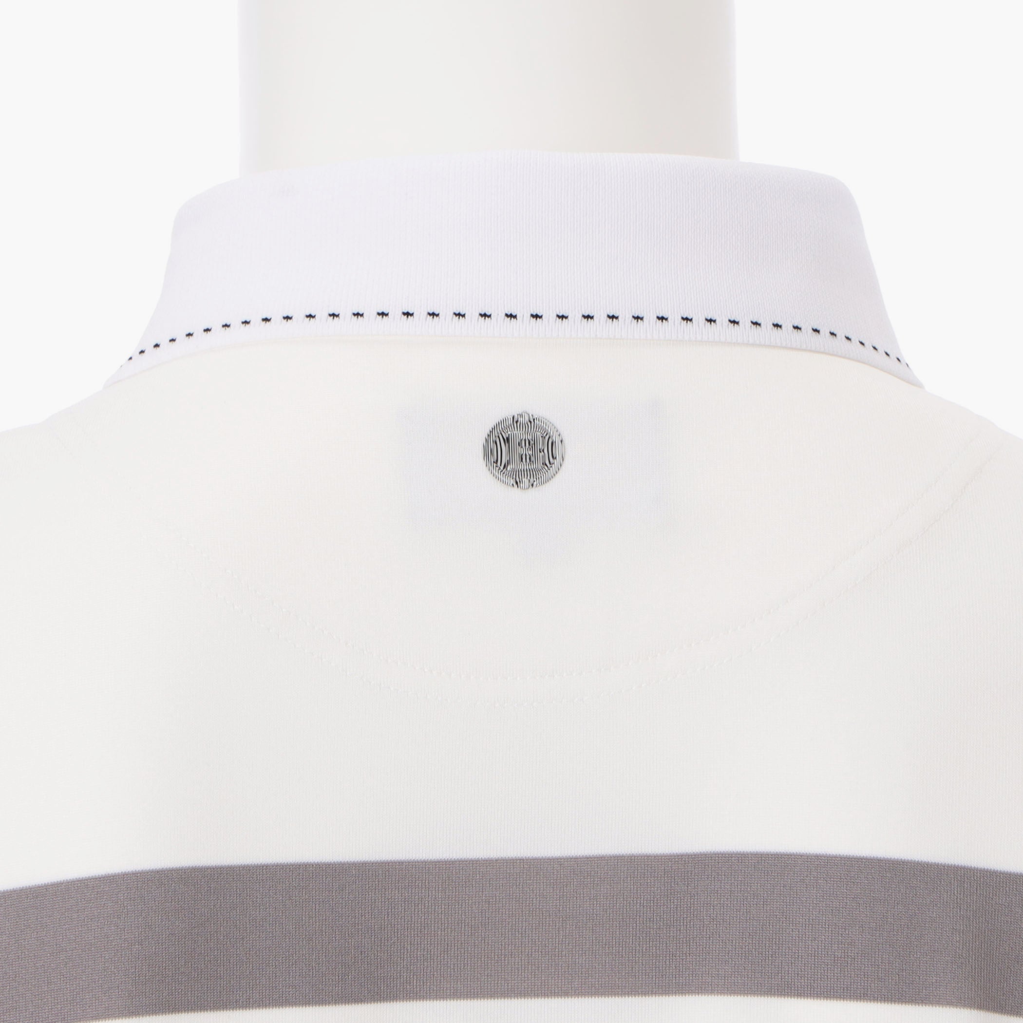 MEN'S PANEL STRIPE POLO Stretch Golf Polo Shirt - BRIEFING