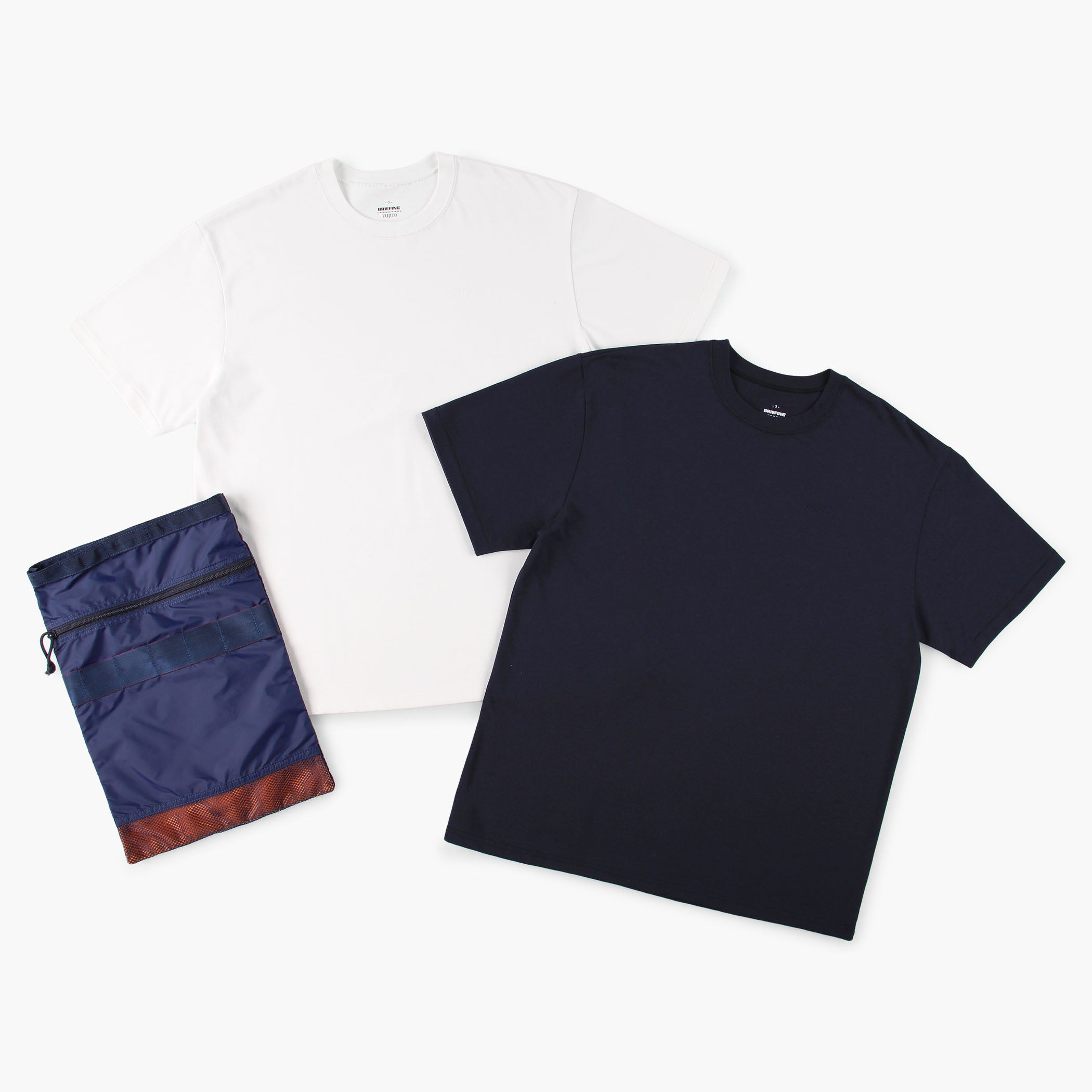 BRIEFING Fujito 2Pack Crewneck T Shirts with Pouch - BRIEFING