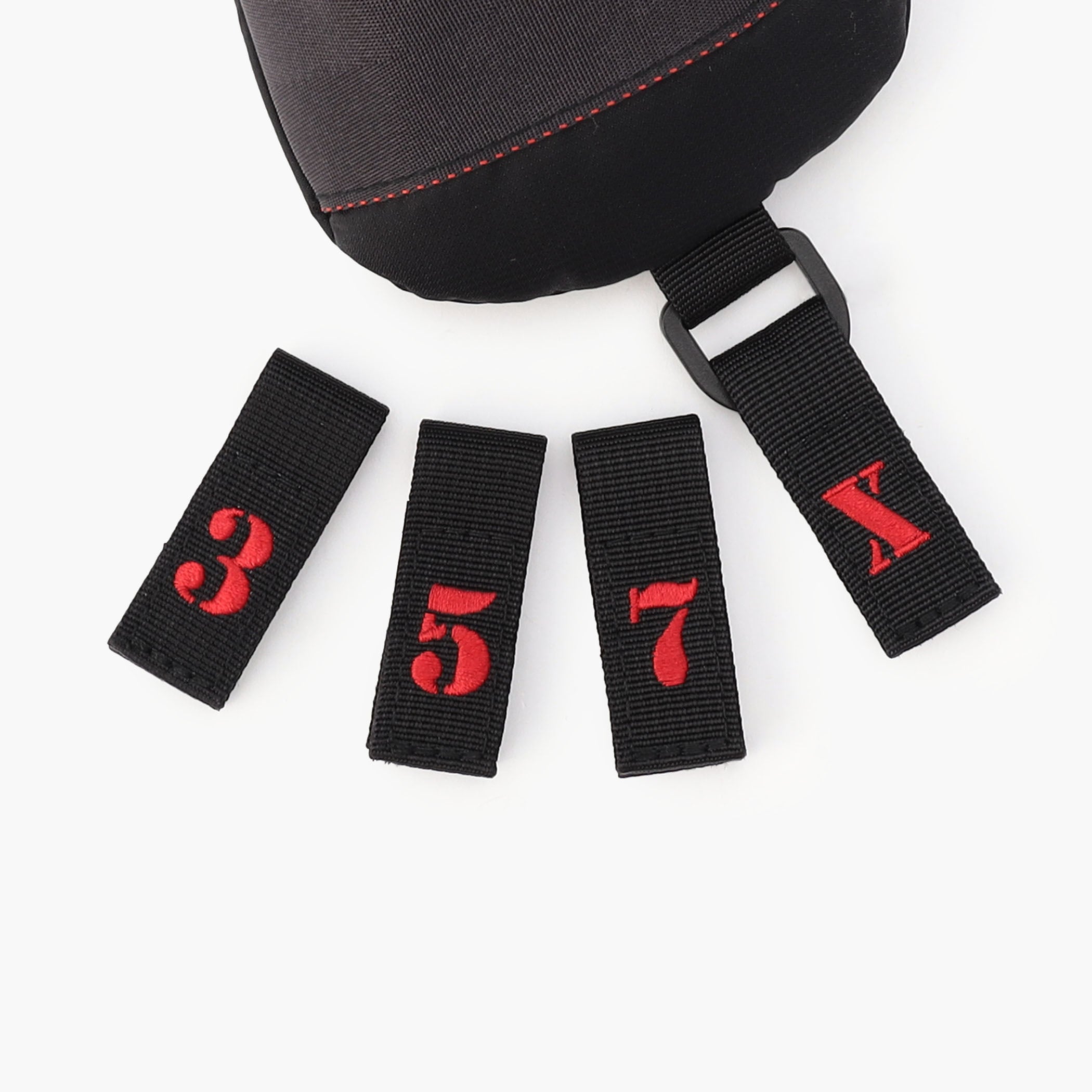 番手表示の文字パーツは「3」「5」「7」「X」が付属いたします。