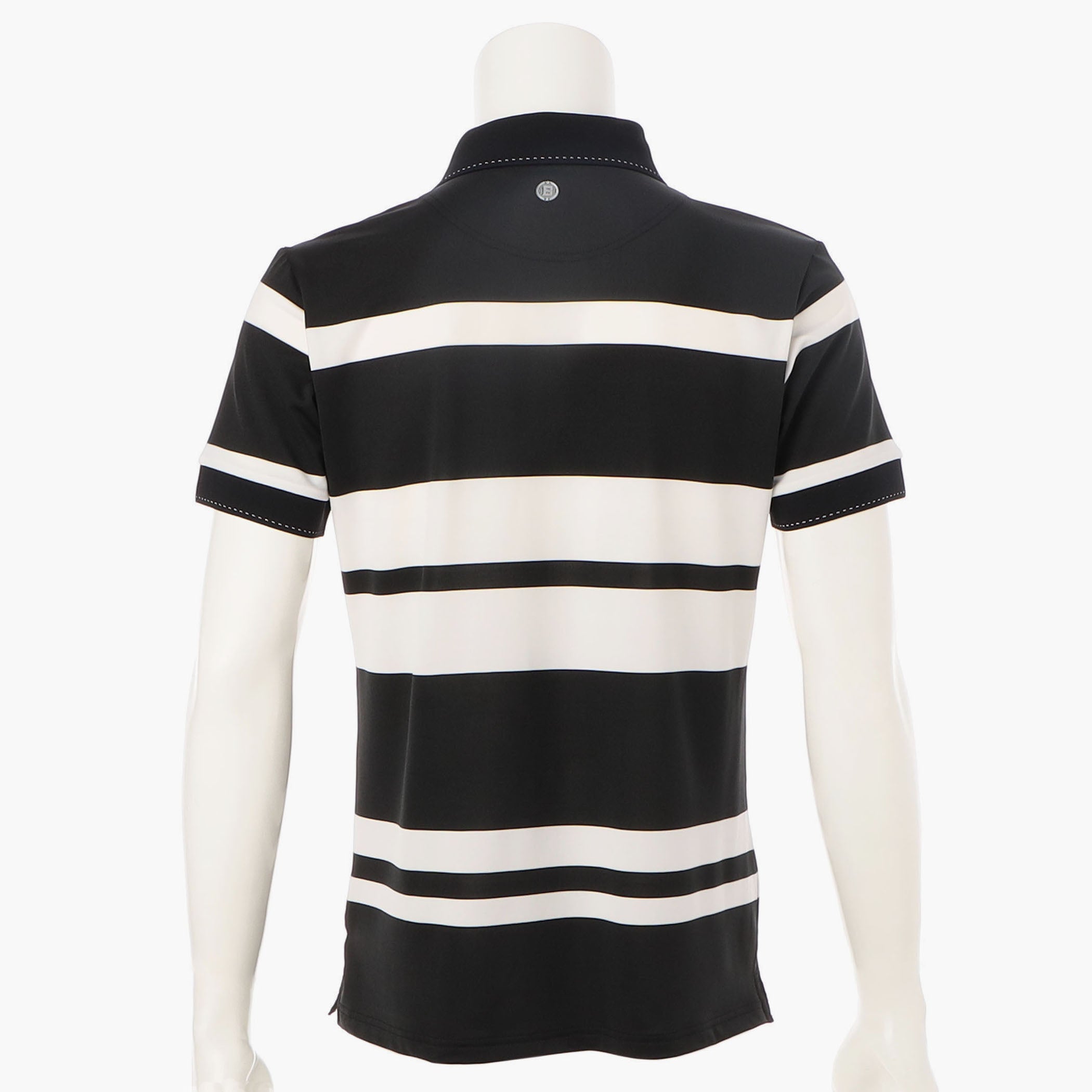 BRIEFING GOLF PANEL STRIPE POLO（BLK／M） MEN'S PANEL STRIPE POLO Stretch Golf Polo Shirt - BRIEFING