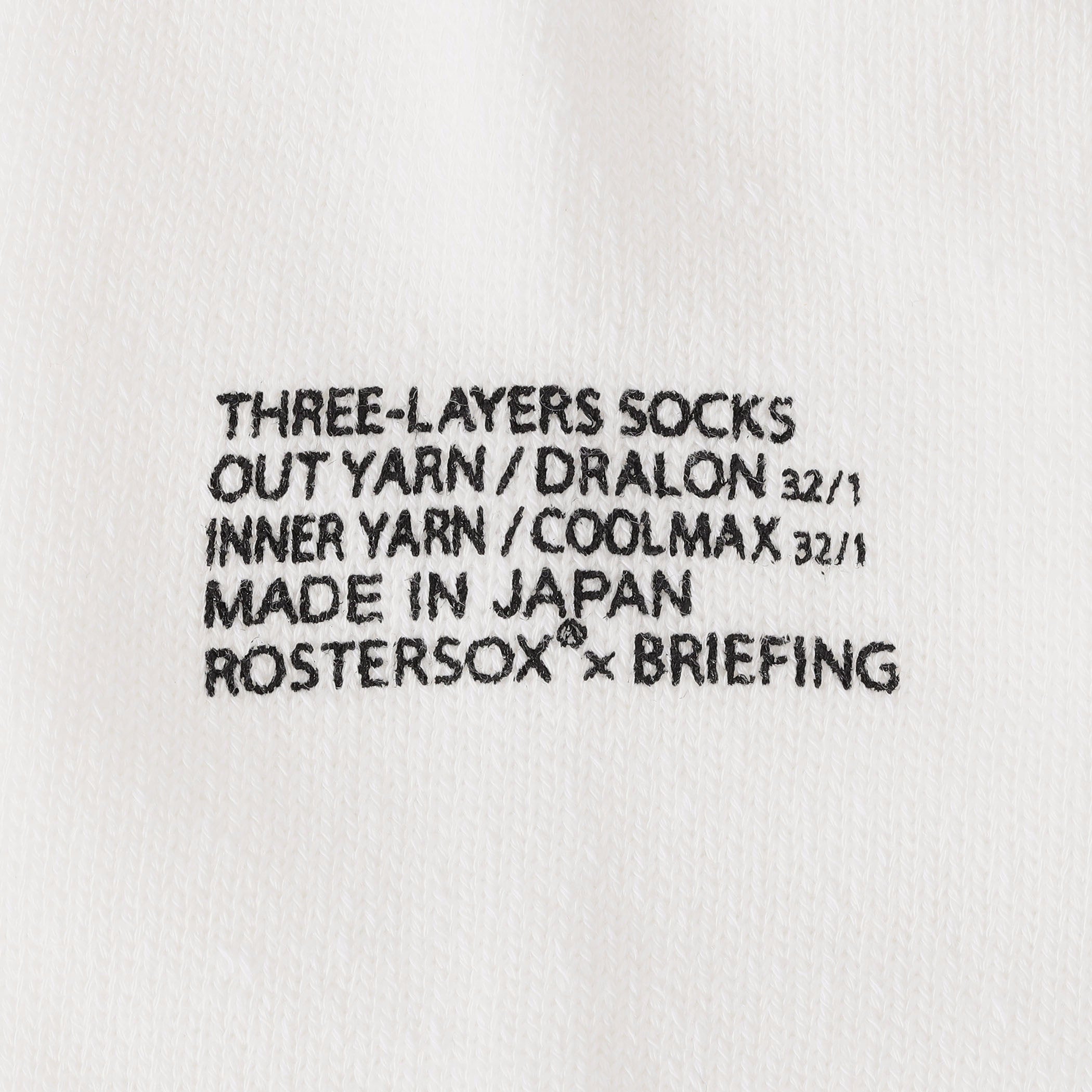 BR×ROSTER SOX HEEL LOGO 3 LAYERS SOCKS