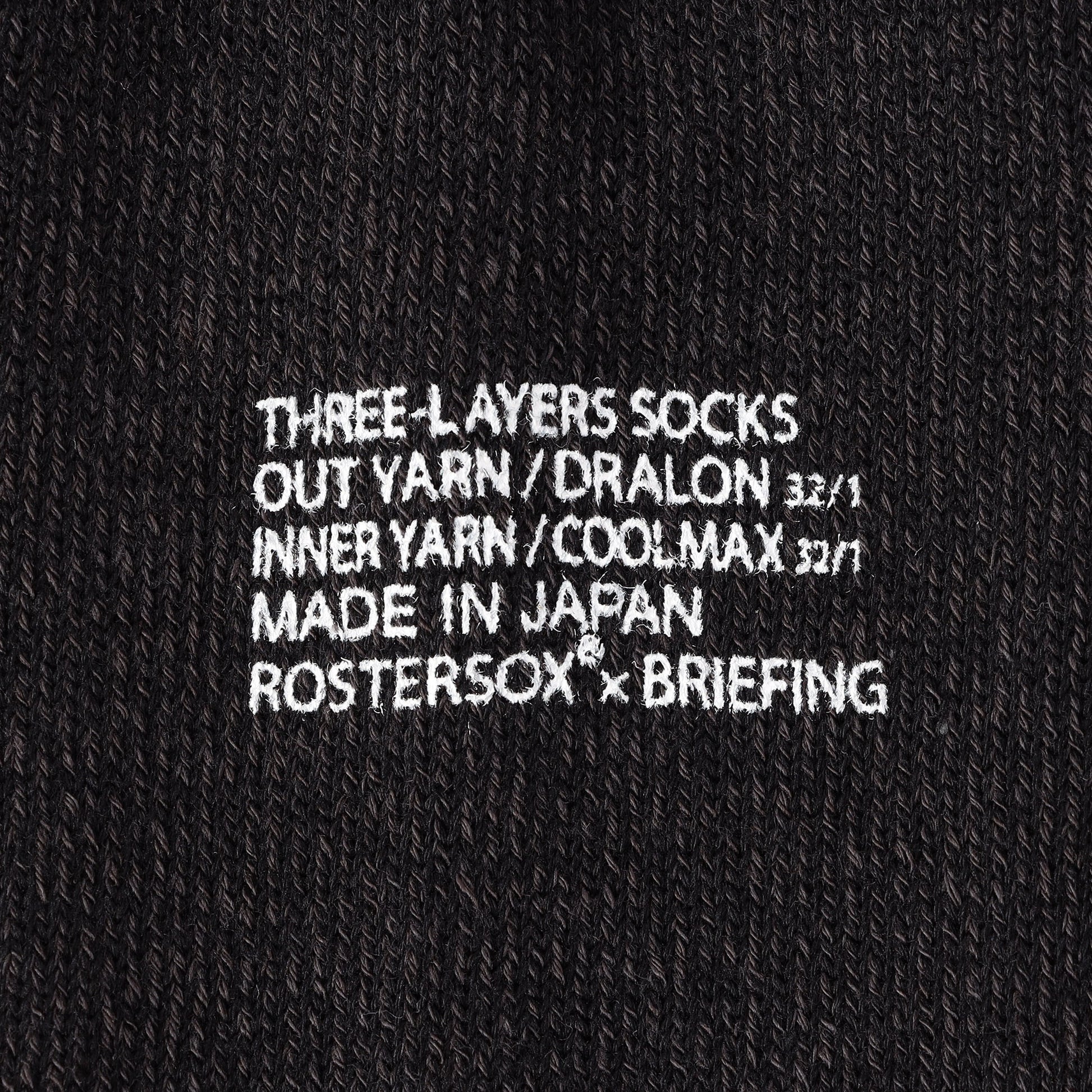 BRIEFING BR×ROSTER SOX HEEL LOGO 3 LAYERS SOCKS, Apparels, Business