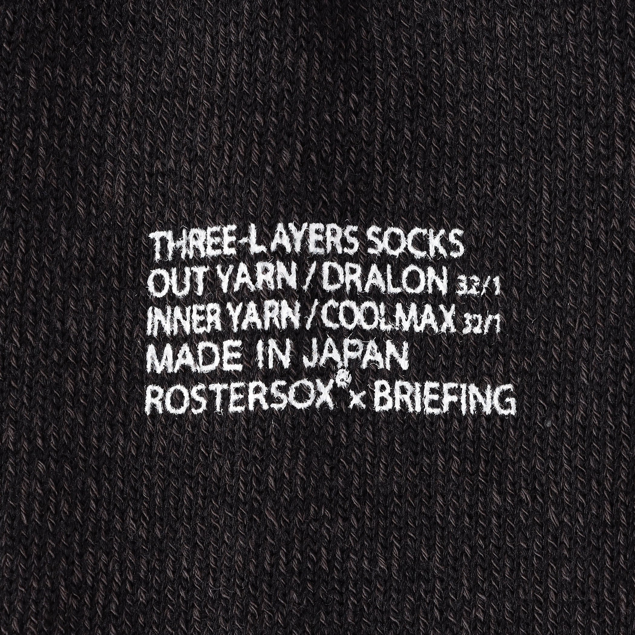 BR×ROSTER SOX HEEL LOGO 3 LAYERS SOCKS