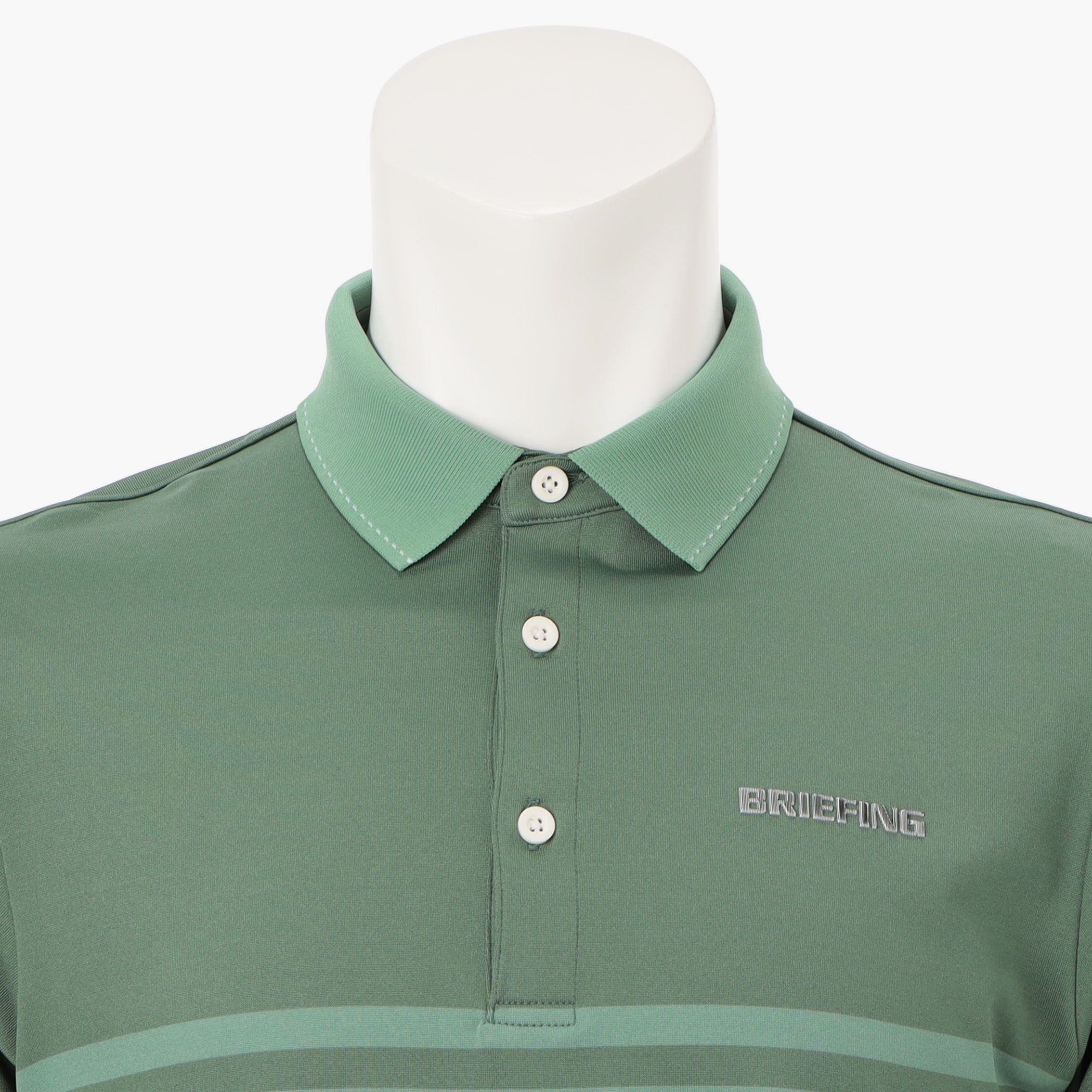 Men's Shadow Stripe Polo Refined Quick-Dry Golf - BRIEFING