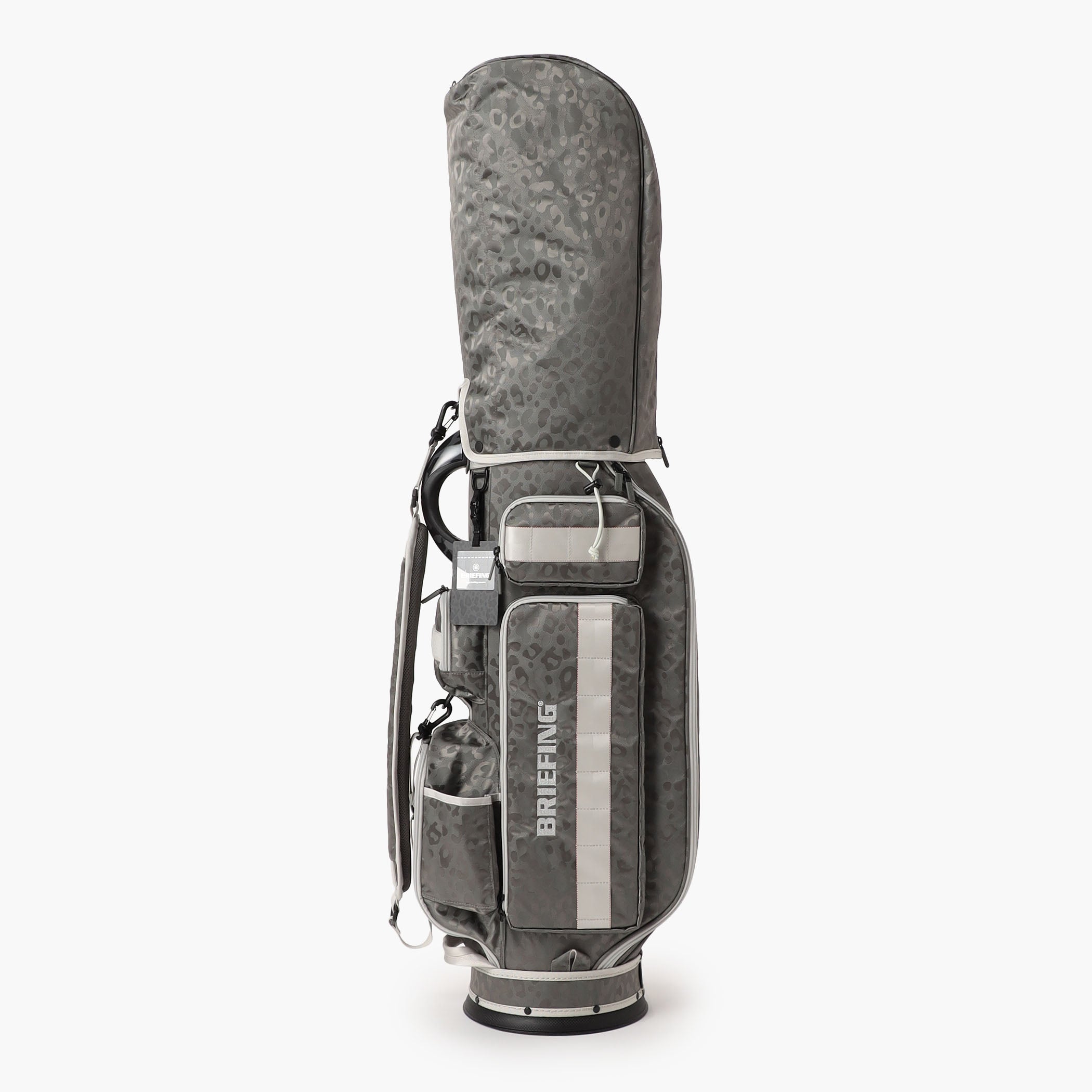 【美品】BRIEFING GOLF CR-6 #03 LEOPARD JQ CR-6 #03 LEOPARD JQ CORDURA Jacquard Golf Cart Caddie Bag