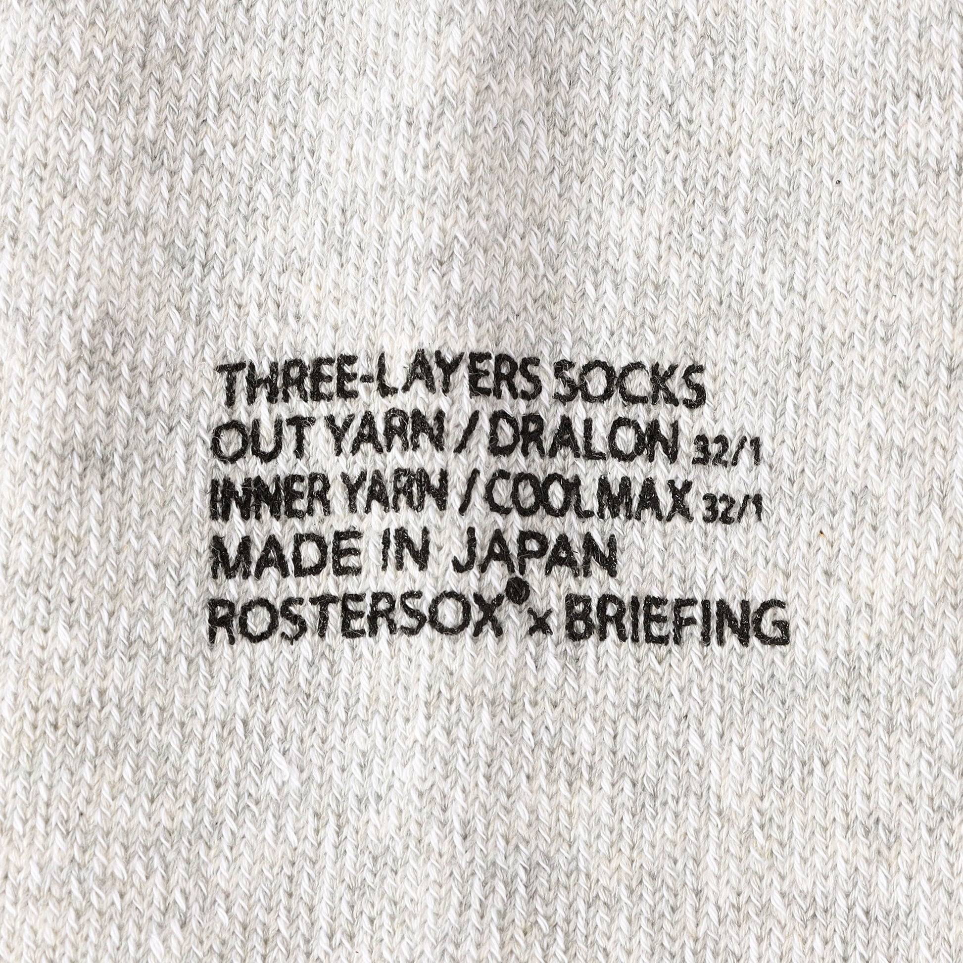 BRIEFING BR×ROSTER SOX HEEL LOGO 3 LAYERS SOCKS, Apparels, Business