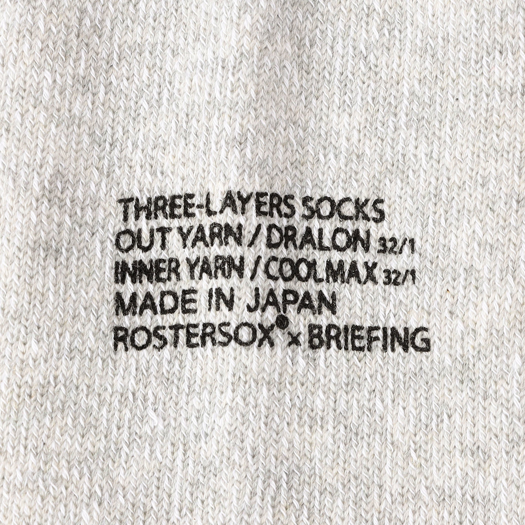 BR×ROSTER SOX HEEL LOGO 3 LAYERS SOCKS