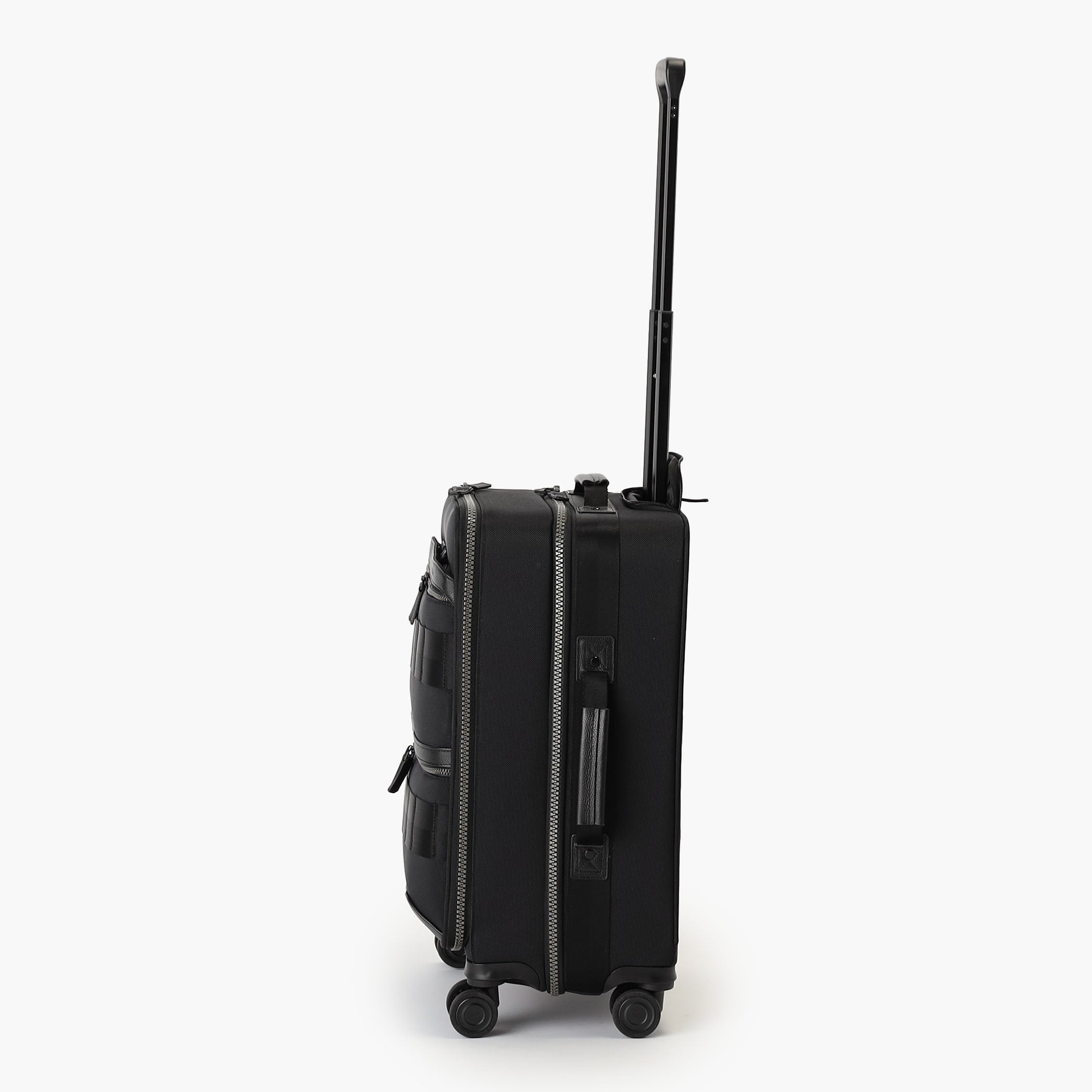 FUSION 4WHEEL CARRY Leather and Nylon Business Carry Case