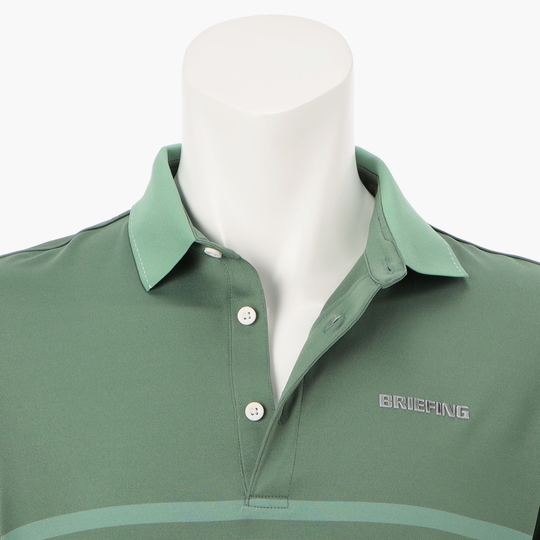 Men's Shadow Stripe Polo Refined Quick-Dry Golf - BRIEFING