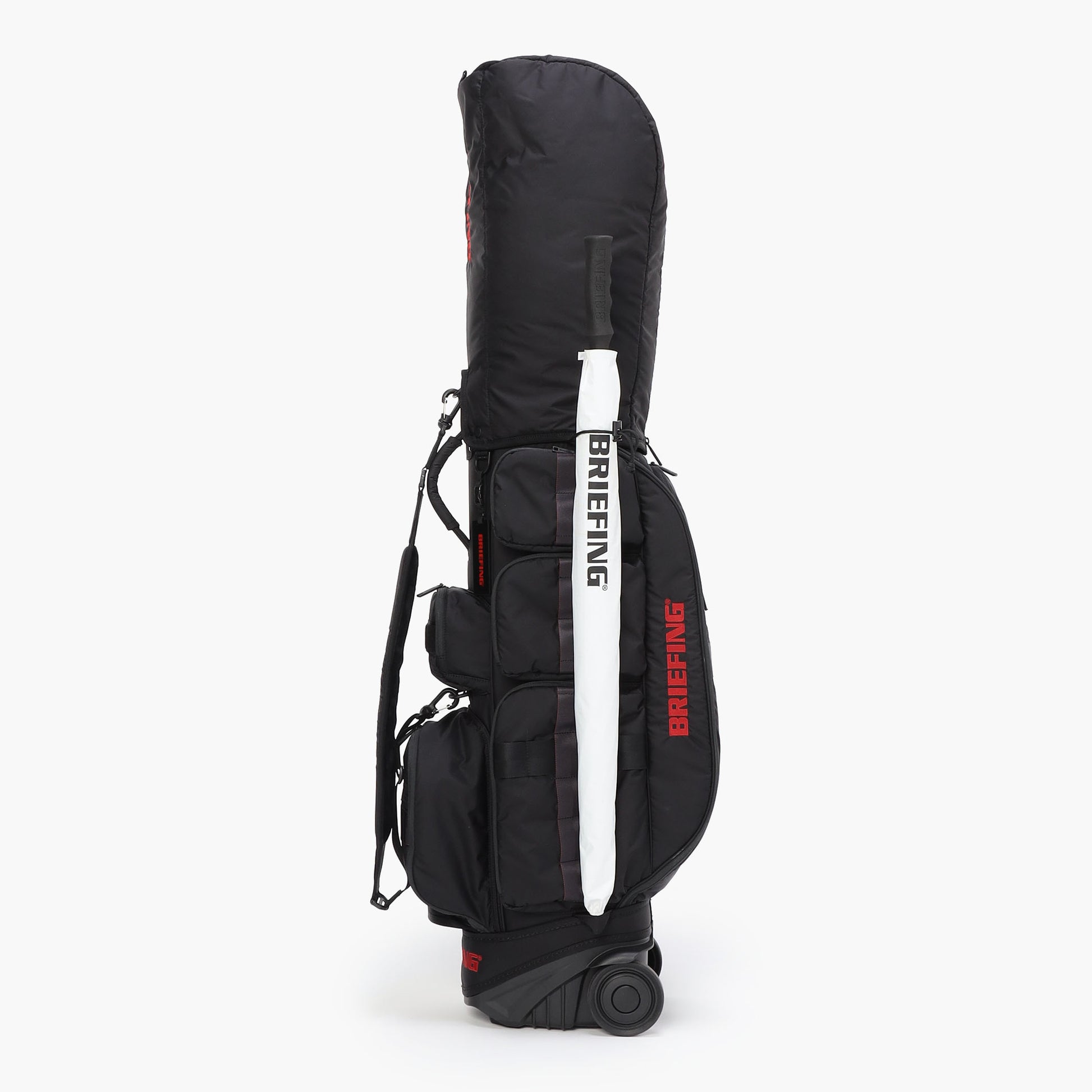 傘を通して固定可能なストラップを完備。