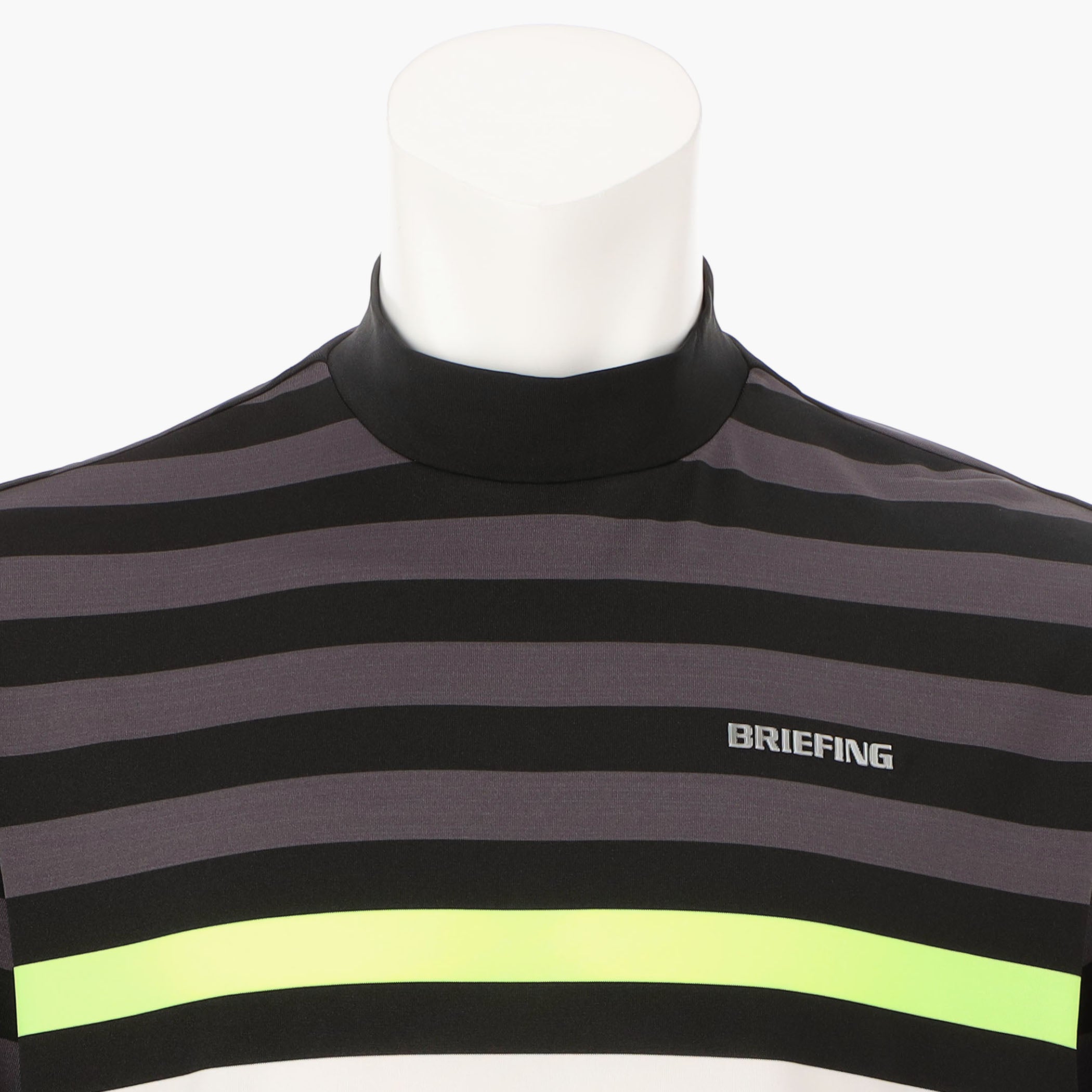 MEN'S MARINE STRIPE HIGHNECK Quick Dry Golf Top - BRIEFING