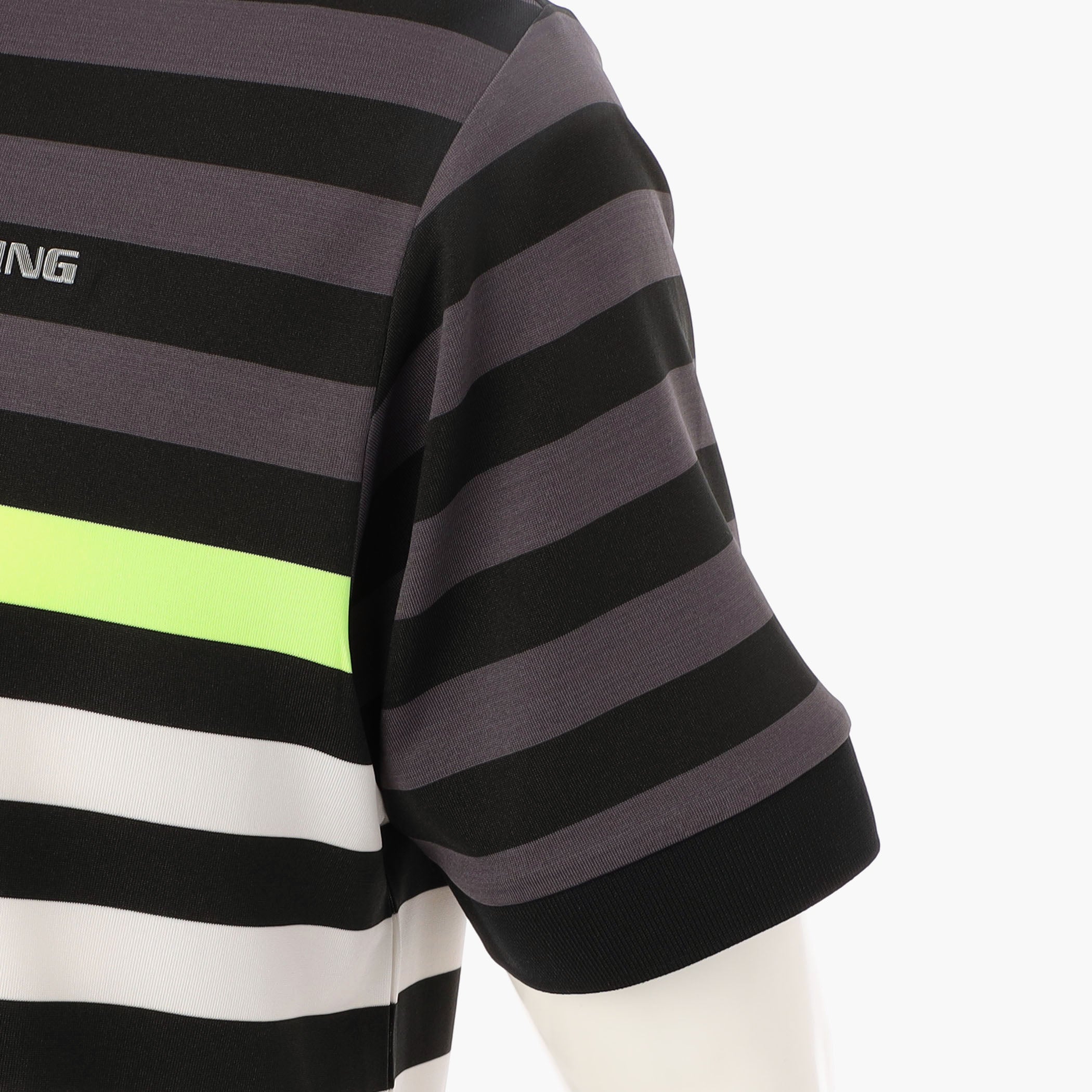 MEN'S MARINE STRIPE HIGHNECK Quick Dry Golf Top - BRIEFING