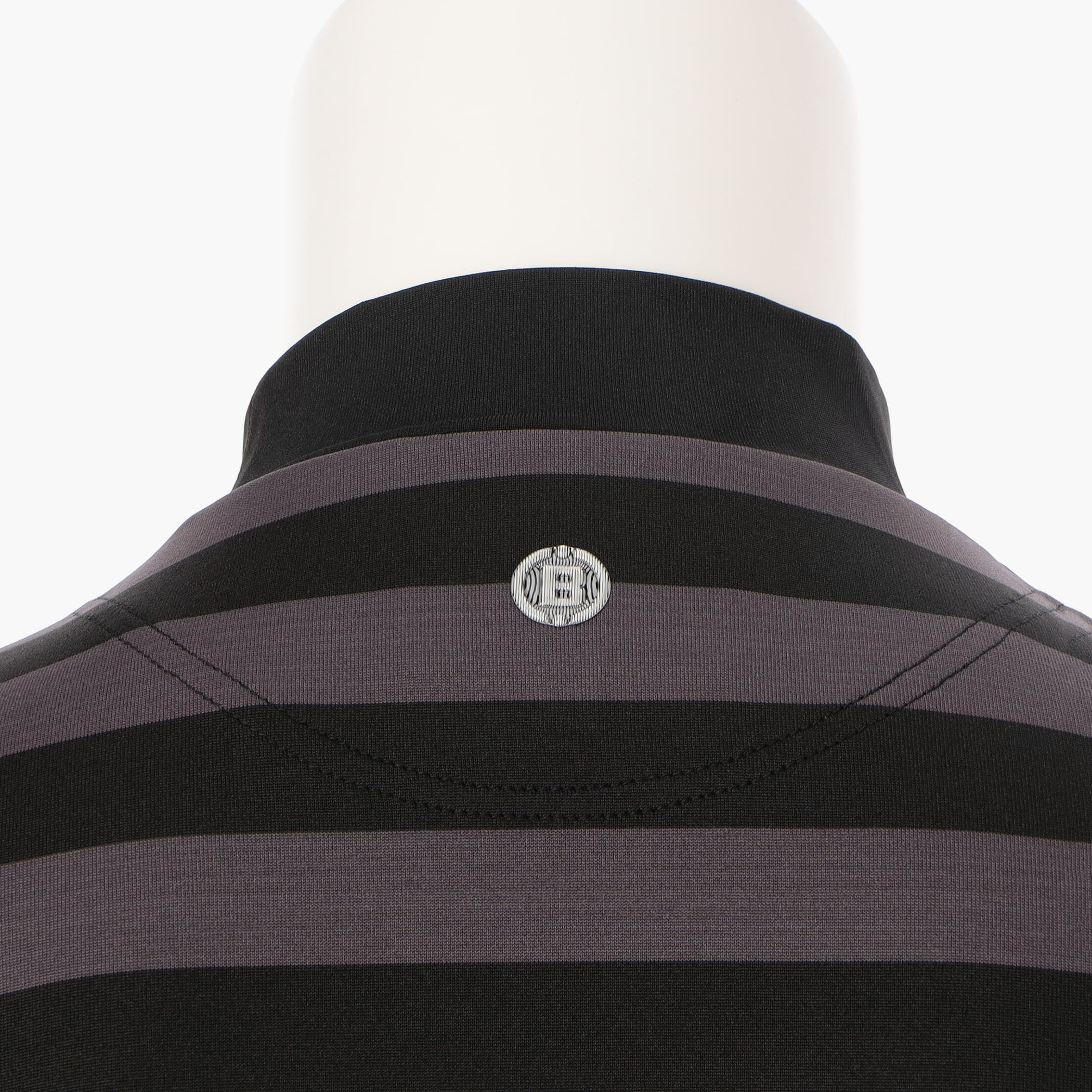 MEN'S MARINE STRIPE HIGHNECK Quick Dry Golf Top - BRIEFING