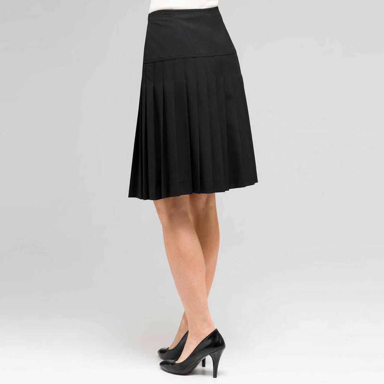 Side Button Pleated Skirt, , large image number 1