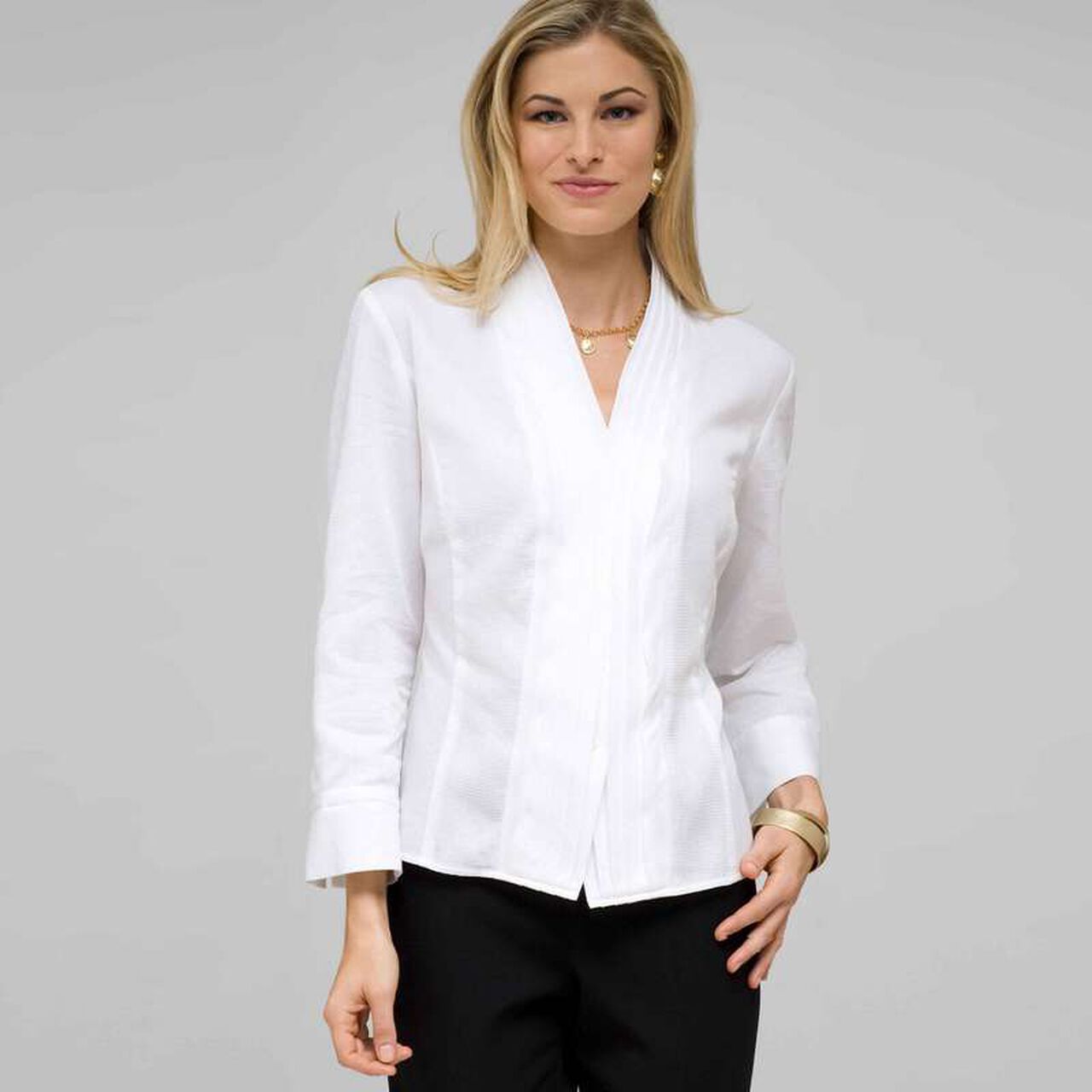 Drape Neck Blouse, , large image number 0