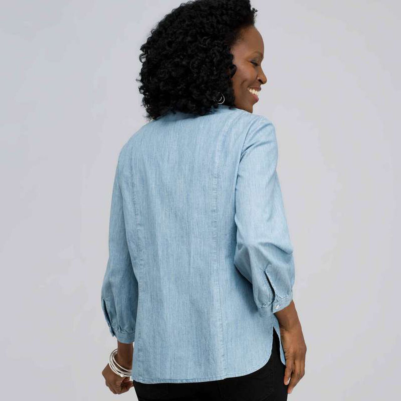 3/4 Sleeve Bib Front Top, , large image number 1