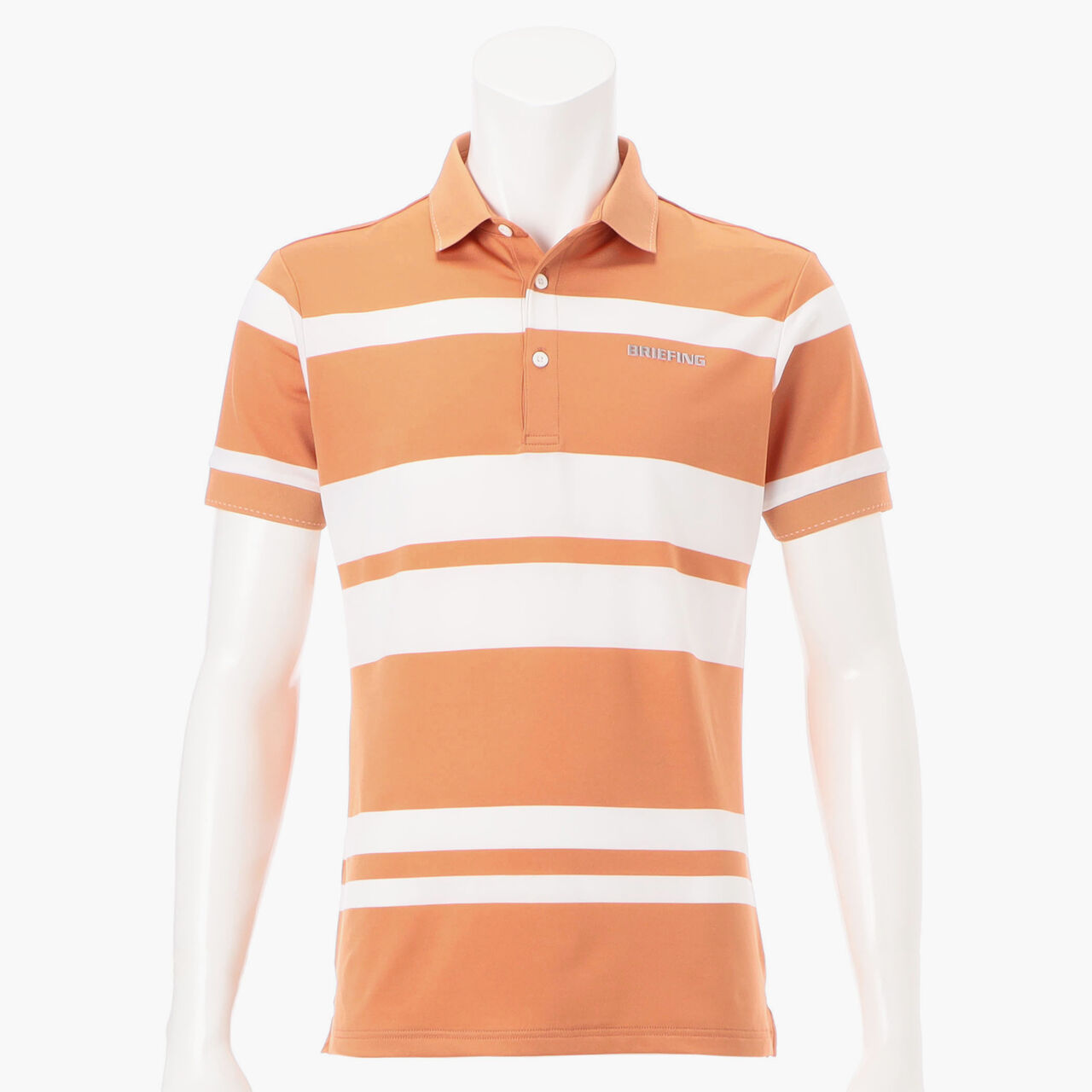 MS PANEL STRIPE POLO,橙色, large image number 0