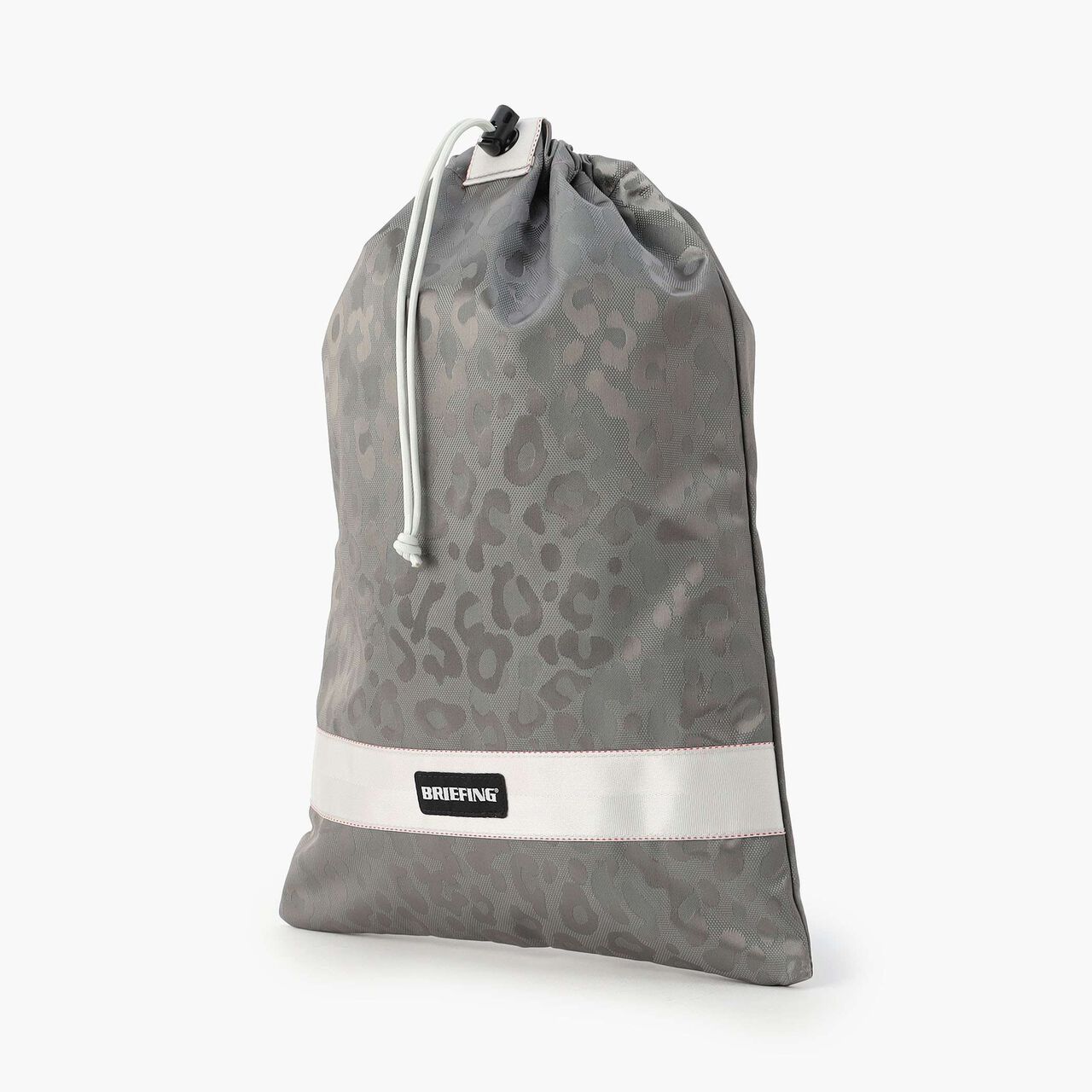 DRAWSTRING POUCH M LEOPARD JQ,Gray, large image number 1