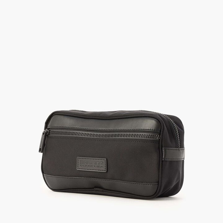 BLK ONE ZIP POUCH,, medium