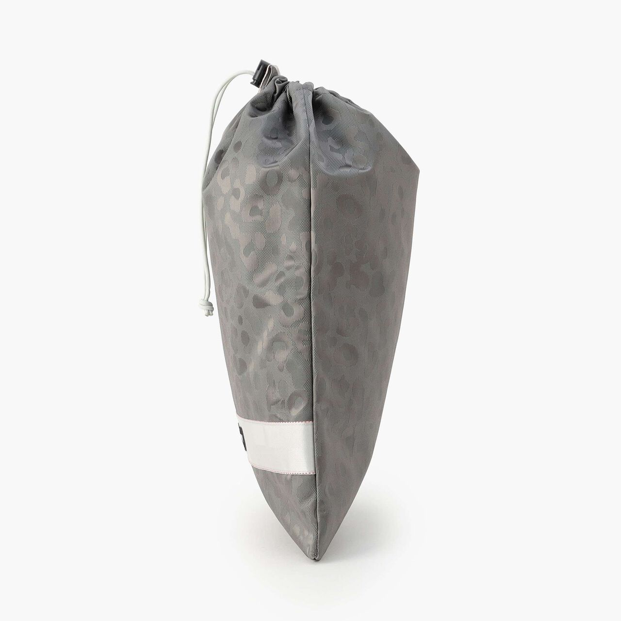 DRAWSTRING POUCH M LEOPARD JQ,Gray, large image number 2